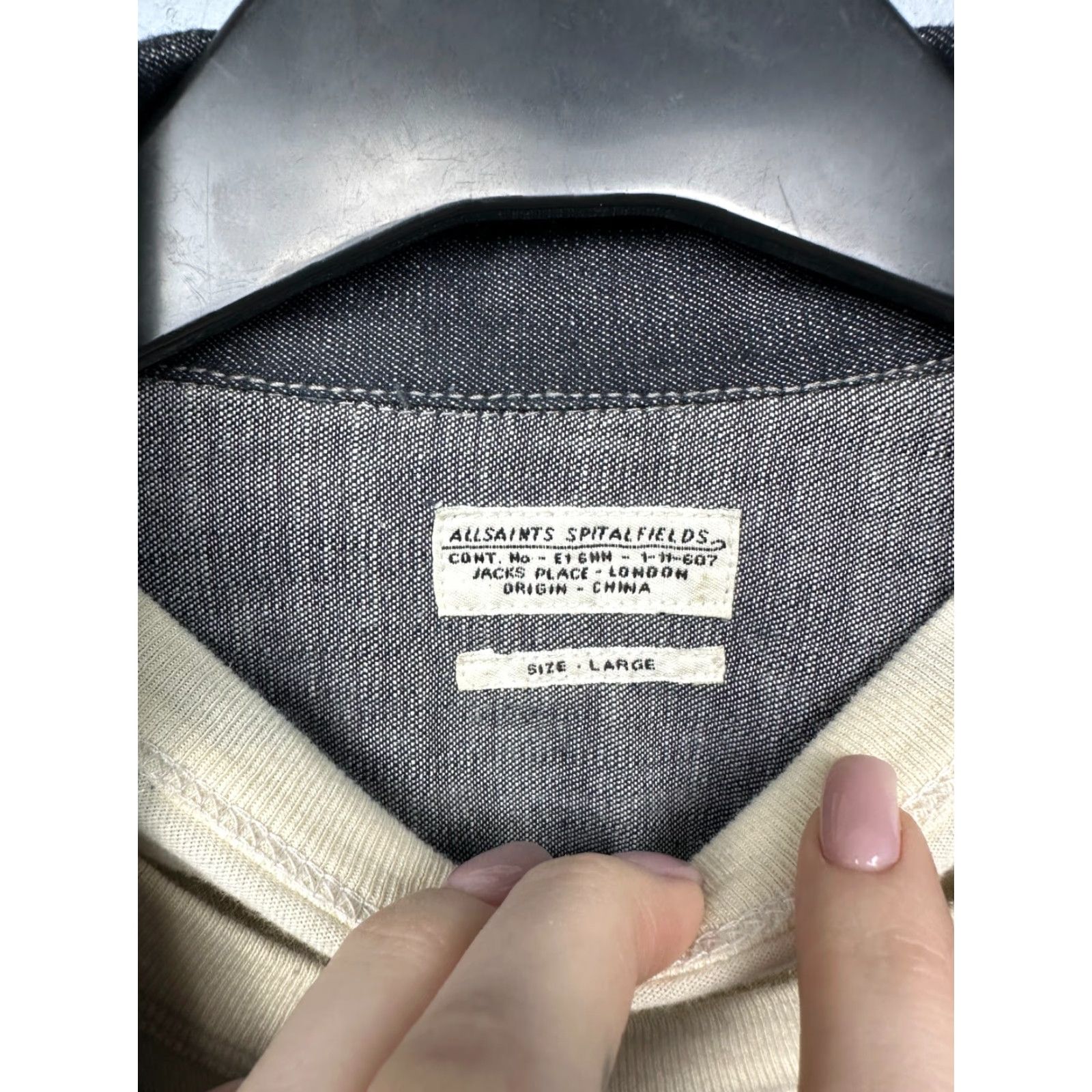 Allsaints Allsaints Mens Haiiro Denim Shirt L Blue Cotton Denim Button-Up Long Sleeve Collared Shirt Men Size L Size US L / EU 52-54 / 3 - 3 Thumbnail