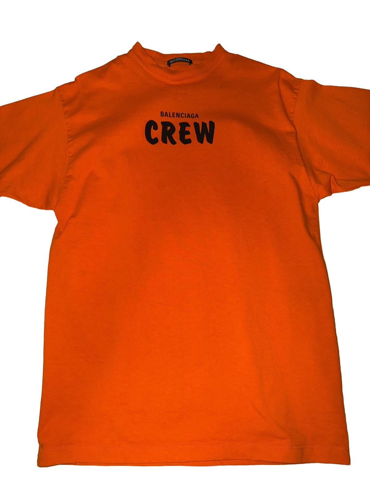 Balenciaga Crew Rue de Sevres T Shirt Orange Fits L-XL