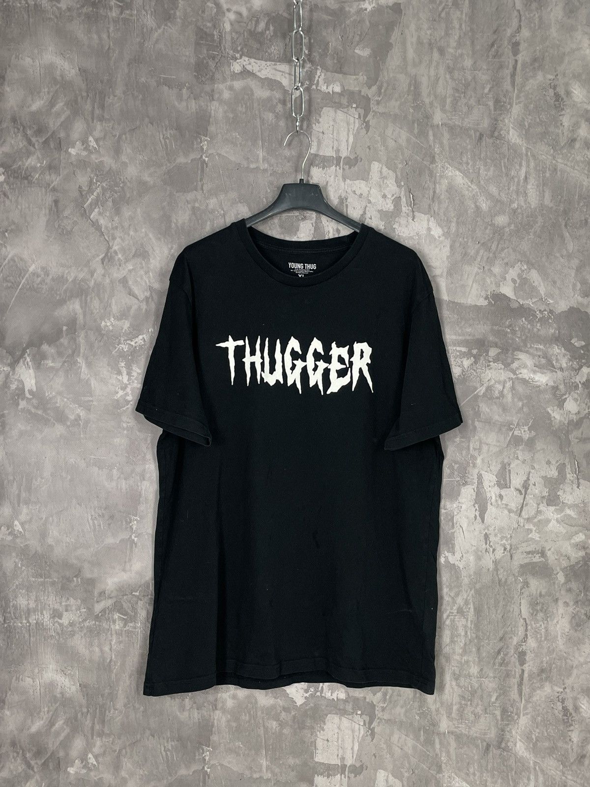 Rap Tees × Young Thug Vintage Y2K YOUNG THUNG THUGGER Angel Style Logo Rap T-shirt Size US XL / EU 56 / 4 - 1 Thumbnail