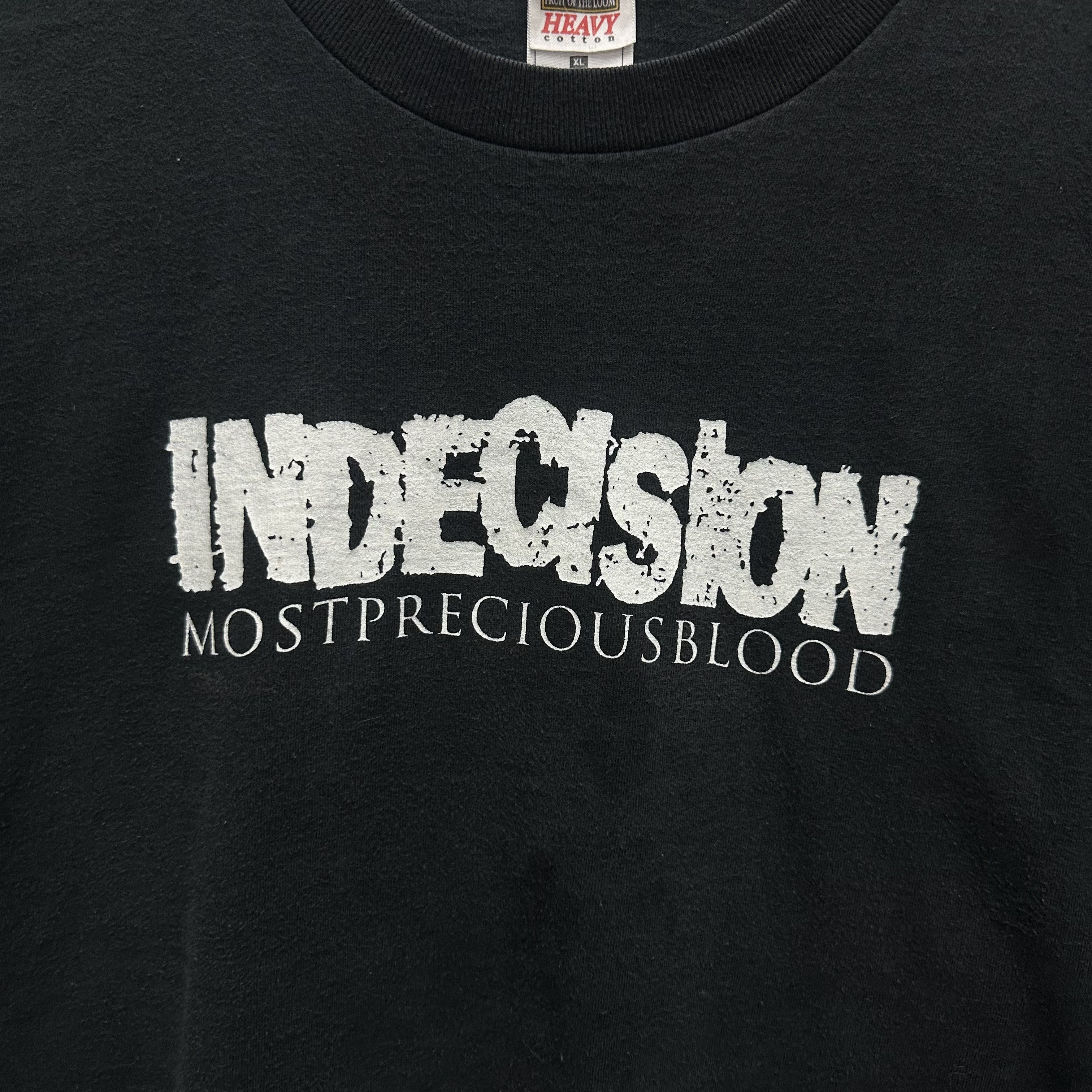 Band Tees INDECISION Most Precious Blood Vintage 90s HARDCORE Shirt Size US XL / EU 56 / 4 - 2 Thumbnail