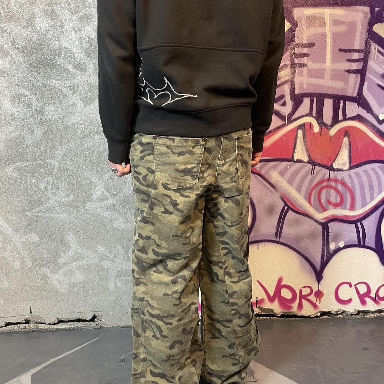 JNCO × Japanese Brand × Vintage Tribal cyber embroidered baggy flared hip hop jeans Size US 34 / EU 50 - 3 Thumbnail