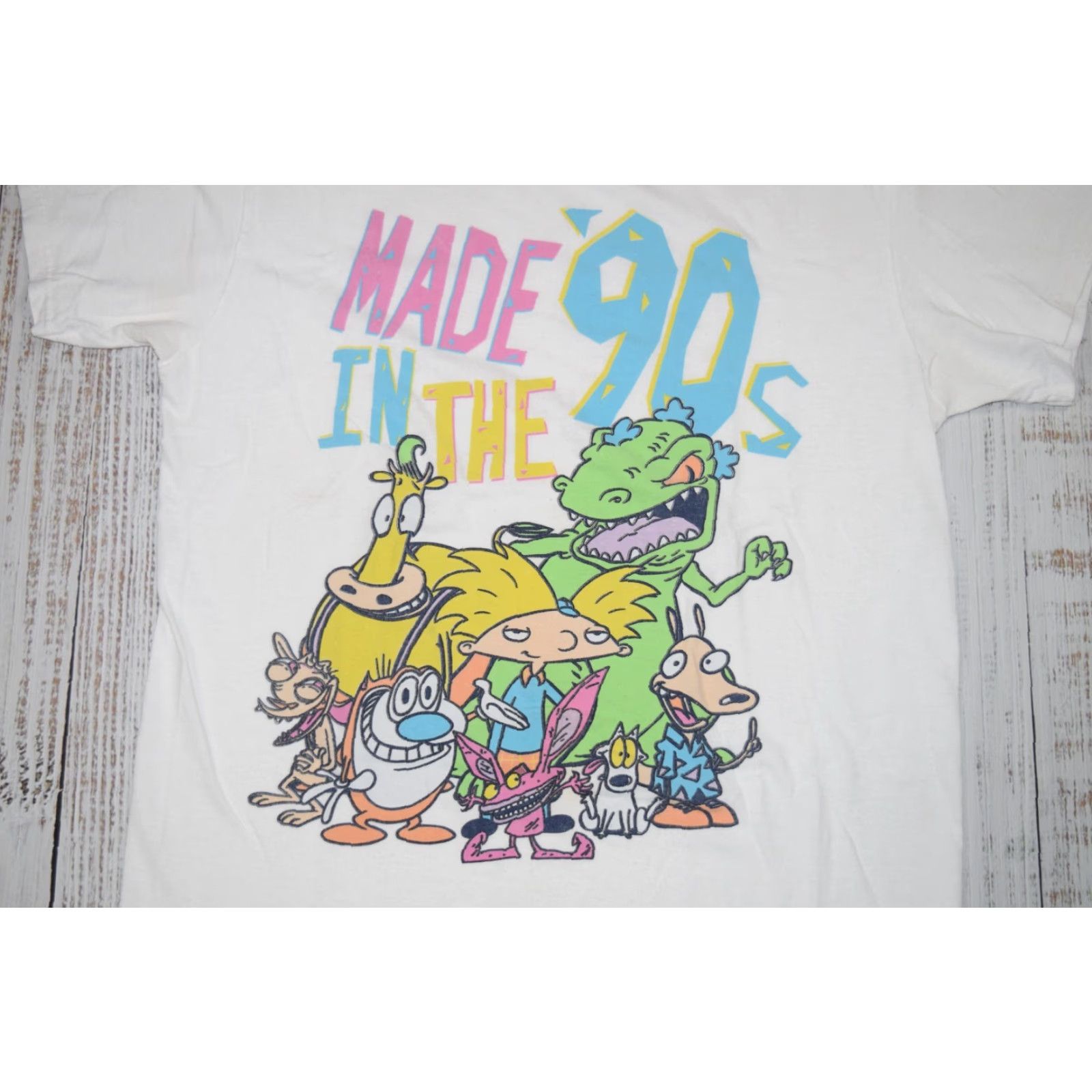 Vintage MADE IN THE 90'S ROCKO'S RUGRATS REN & STIMPY NICKELODEON T-SHIRT YELLOW MEDIUM Size US M / EU 48-50 / 2 - 2 Thumbnail
