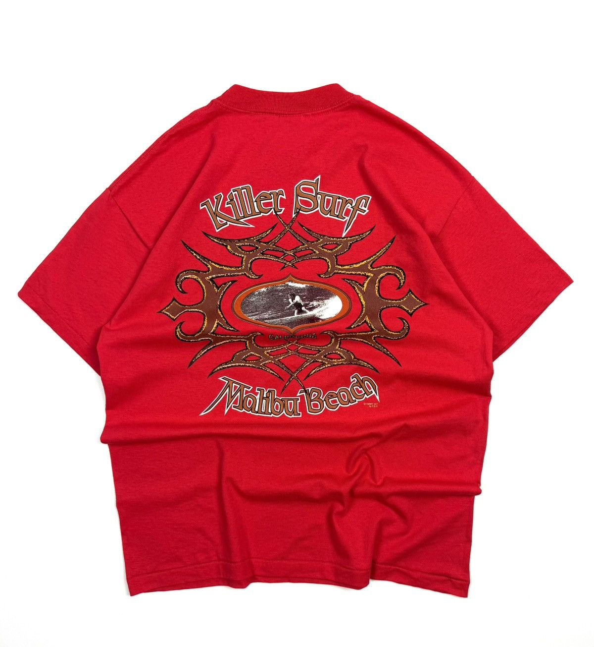 Riddell vintage Y2K Riddell Killer Surf Tee L Red Single Stitch 90s Size US L / EU 52-54 / 3 - 2 Thumbnail