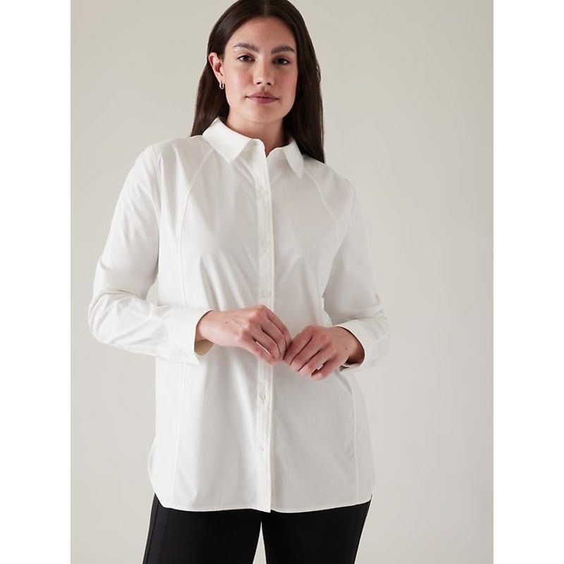 Athleta Athleta A Frame Poplin Performance Button Up Shirt Size Med Size M / US 6-8 / IT 42-44 - 1 Thumbnail