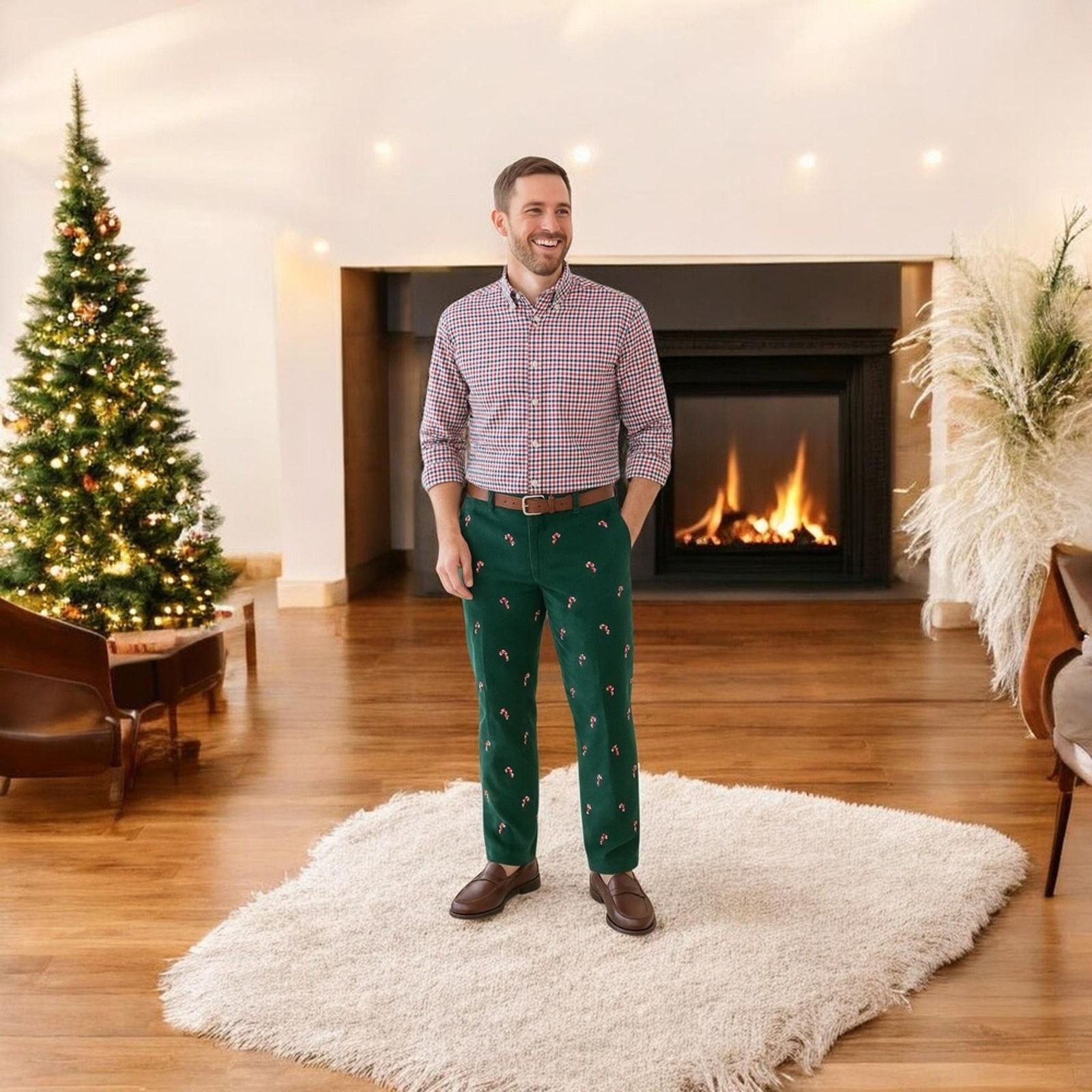 Orvis Vintage Orvis embroidered Christmas Candy Cane Pants Size US 40 / EU 56 - 1 Thumbnail