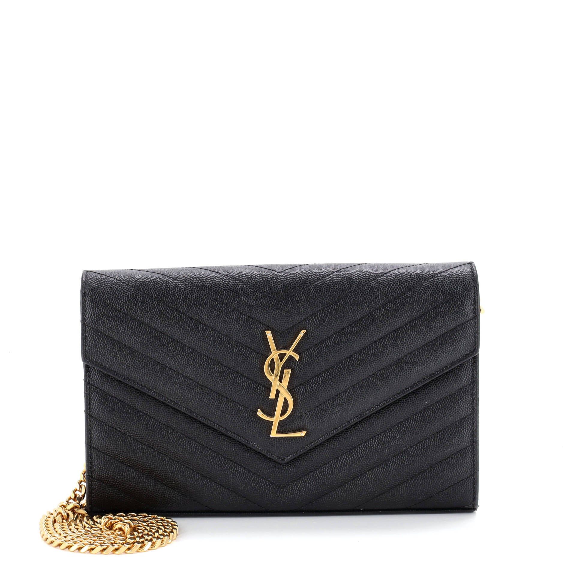 Saint Laurent Paris Classic Monogram Wallet on Chain Size ONE SIZE - 1 Thumbnail