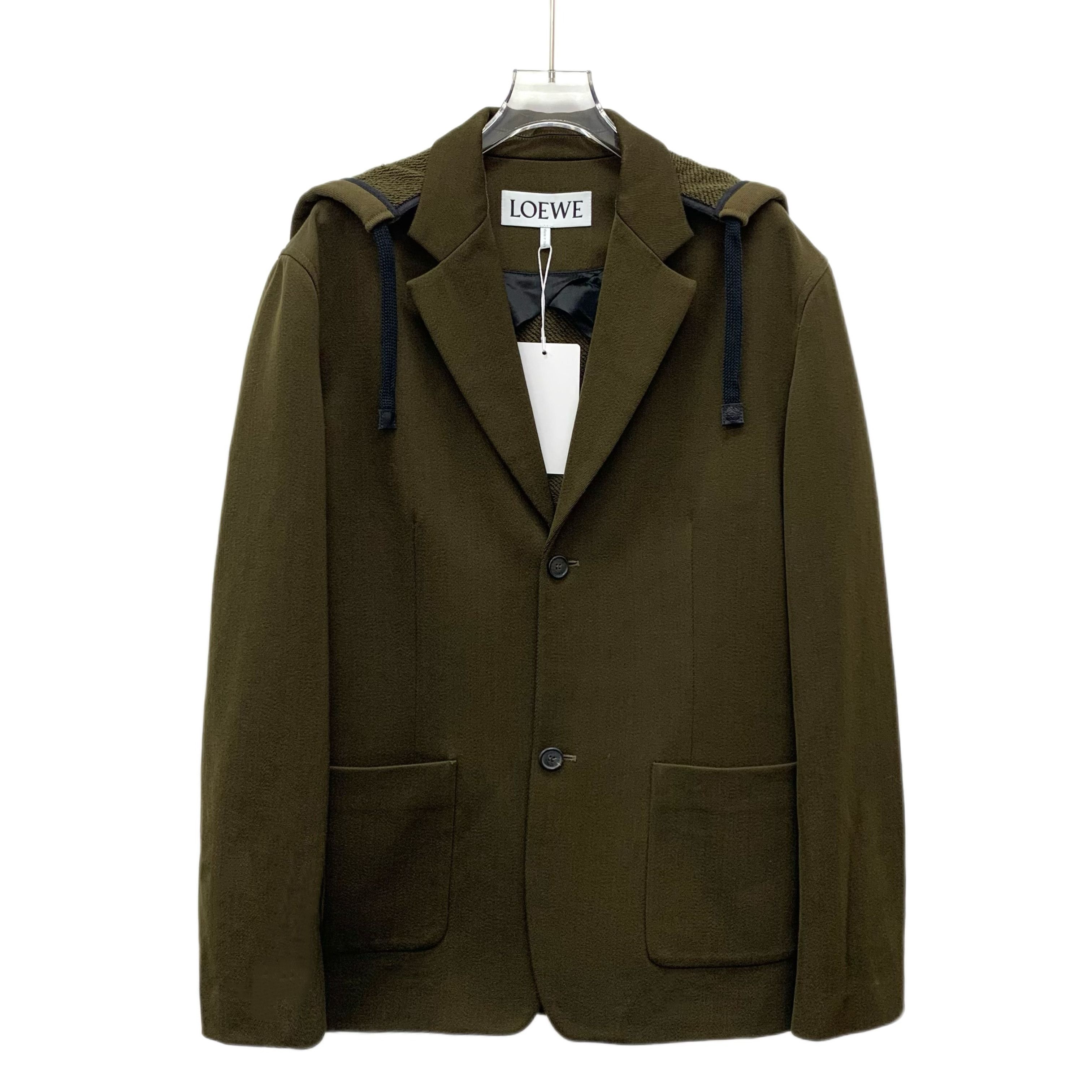 Loewe Loewe Wool Hooded Blazer Dark Green (44) Size US S / EU 44-46 / 1 - 1 Thumbnail