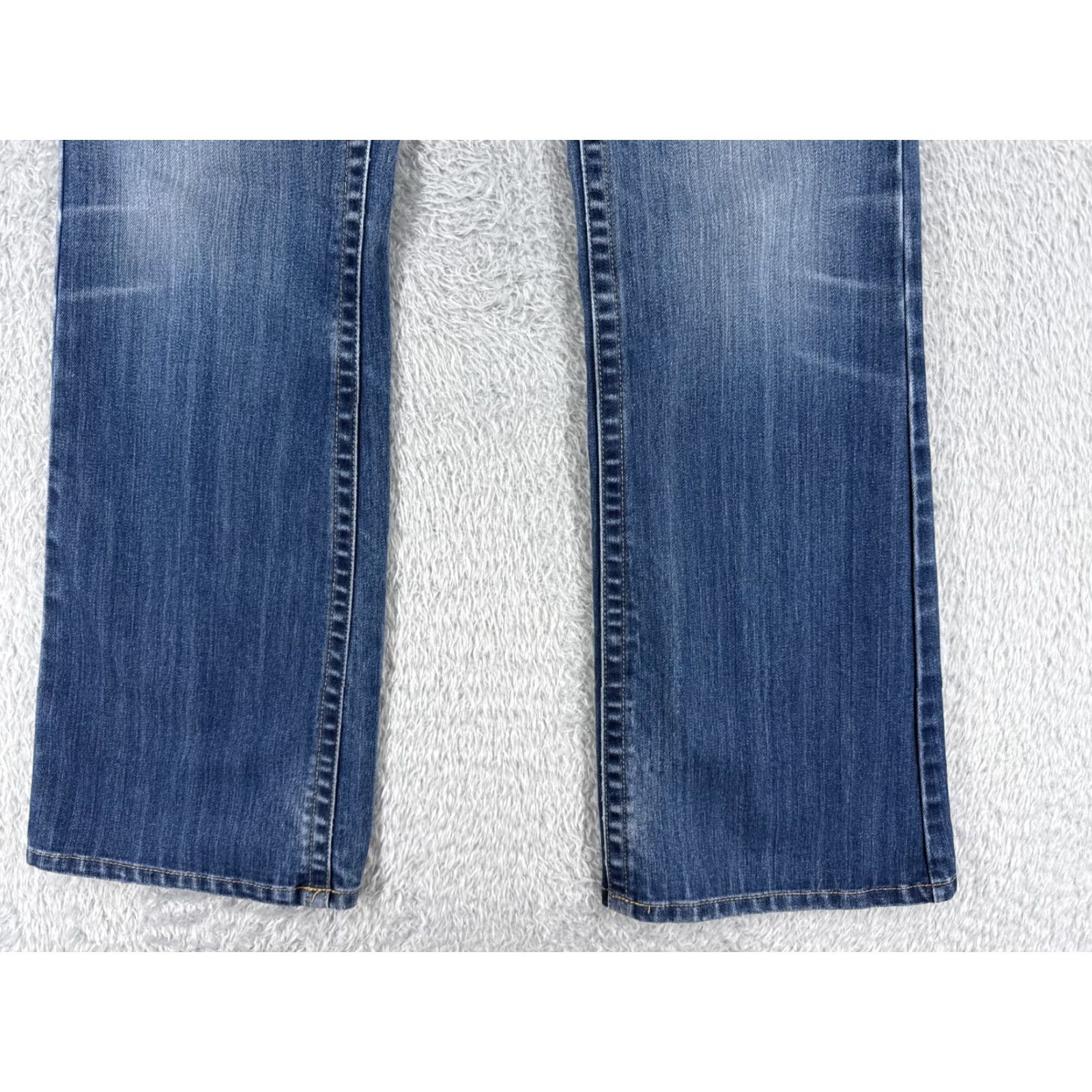 Denime Premium Denim Jeans Women 8 Blue Bootcut Mid Rise 28x31 Distressed 5-Pocket Cotton Jeans XS? Size 30" / US 8 / IT 44 - 2 Thumbnail