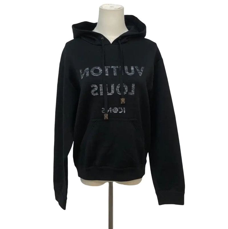 Louis Vuitton Louis Vuitton Black Cotton Women's Hoodie 0089 Size S / US 4 / IT 40 - 1 Thumbnail