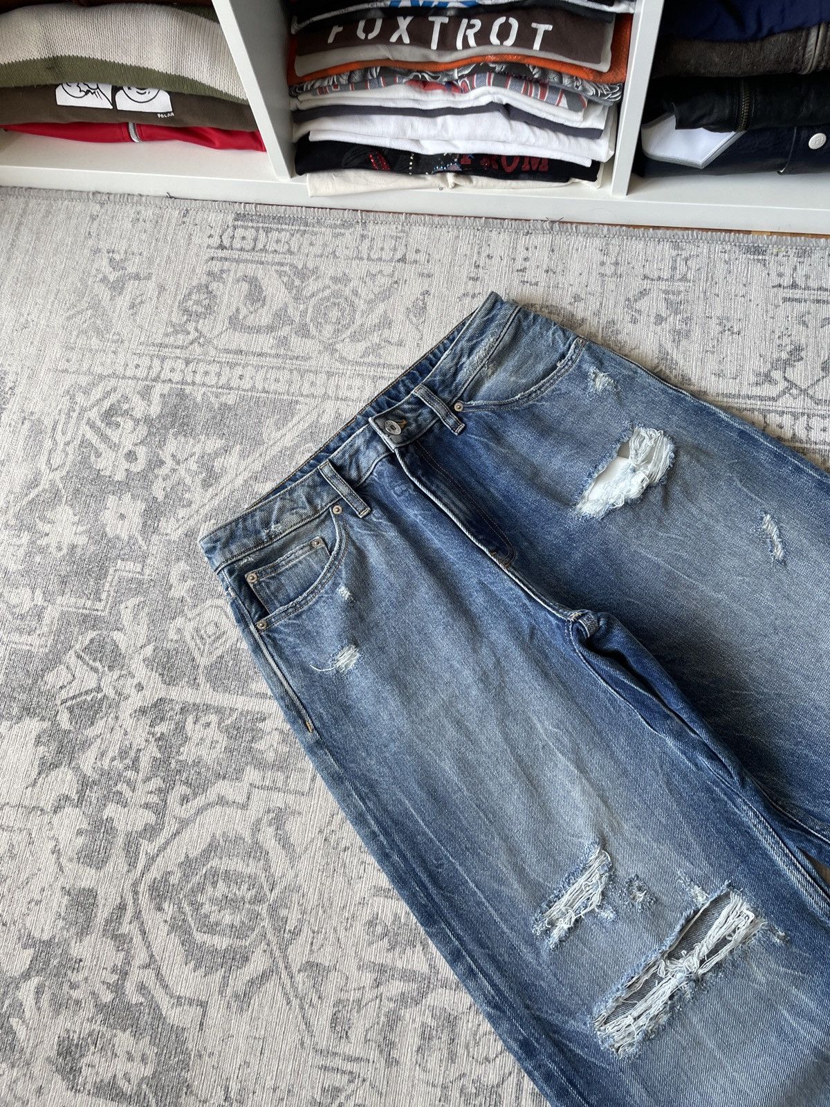 Vintage Vintage Baggy Jeans Faded Mud Washed Avant Garde Japanese Size US 32 / EU 48 - 5 Thumbnail