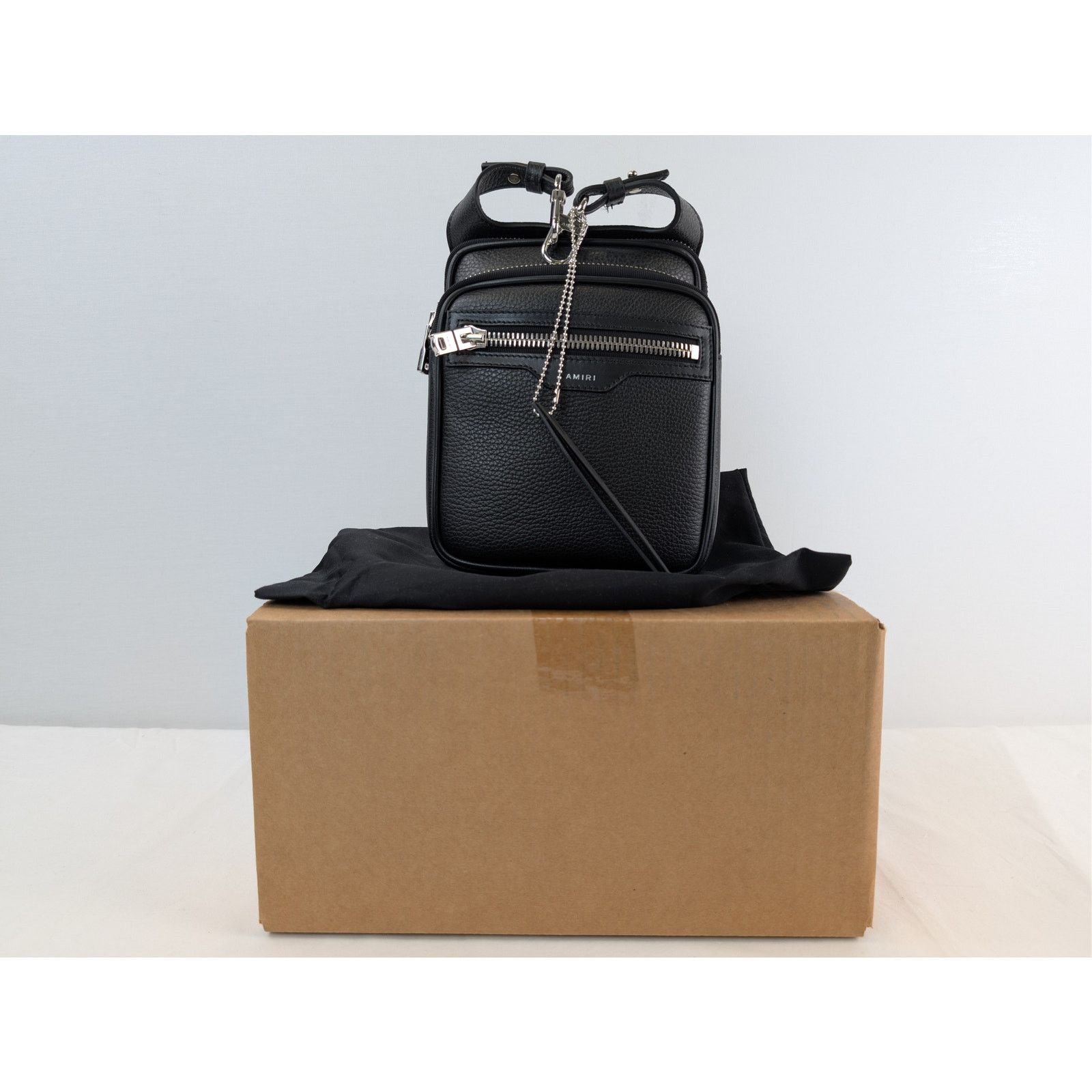 Amiri o1rshd1 Size: OS / Pebbled Napa Hip Pouch Bag in Black Size ONE SIZE - 21 Thumbnail