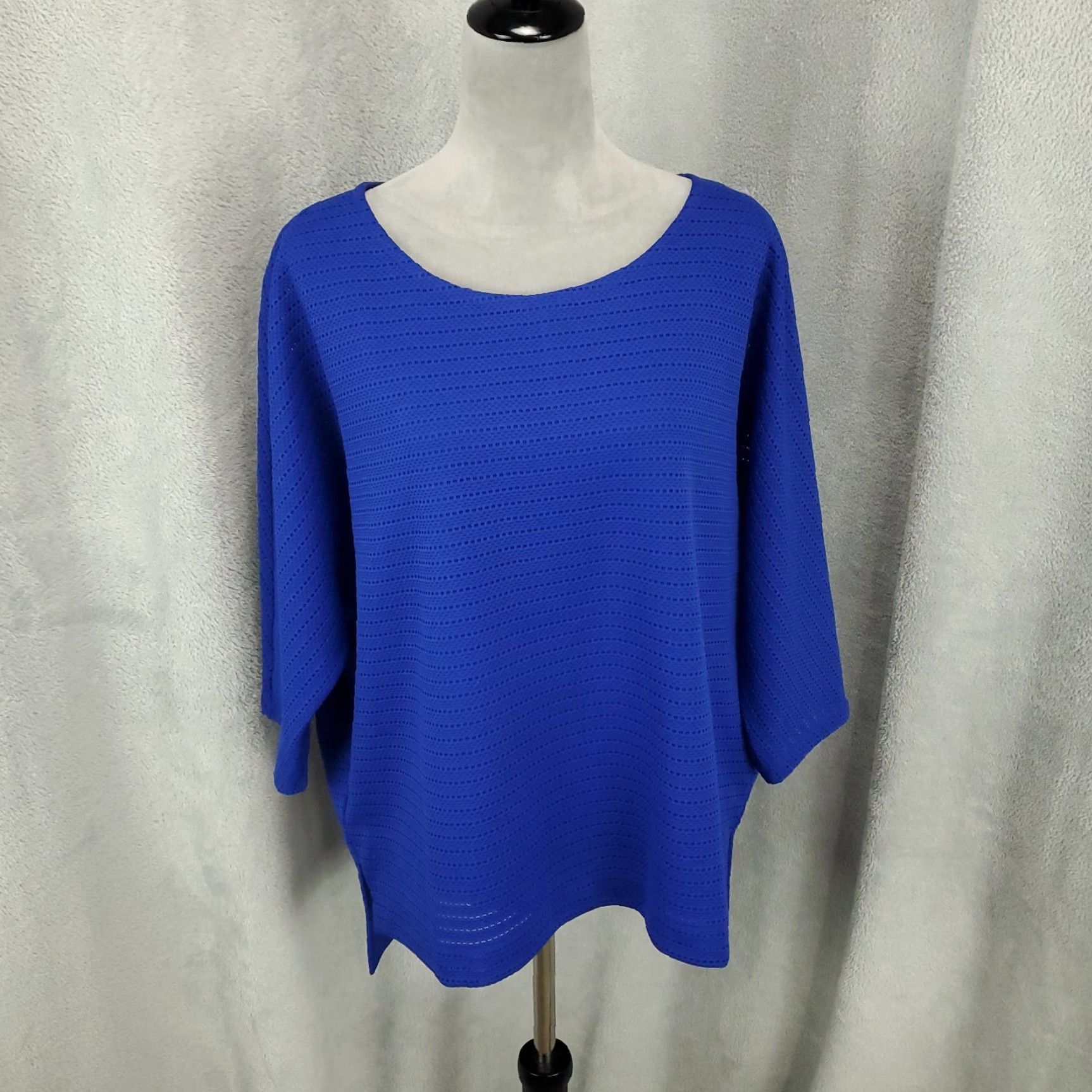 Vintage **Chico's Women XL Blue Boat Neck Knit Pullover Relax Fit** User: **Chico's Women's XL Blue Boat Neck Knit Pullover Relaxed Fit** Size XL / US 12-14 / IT 48-50 - 2 Thumbnail