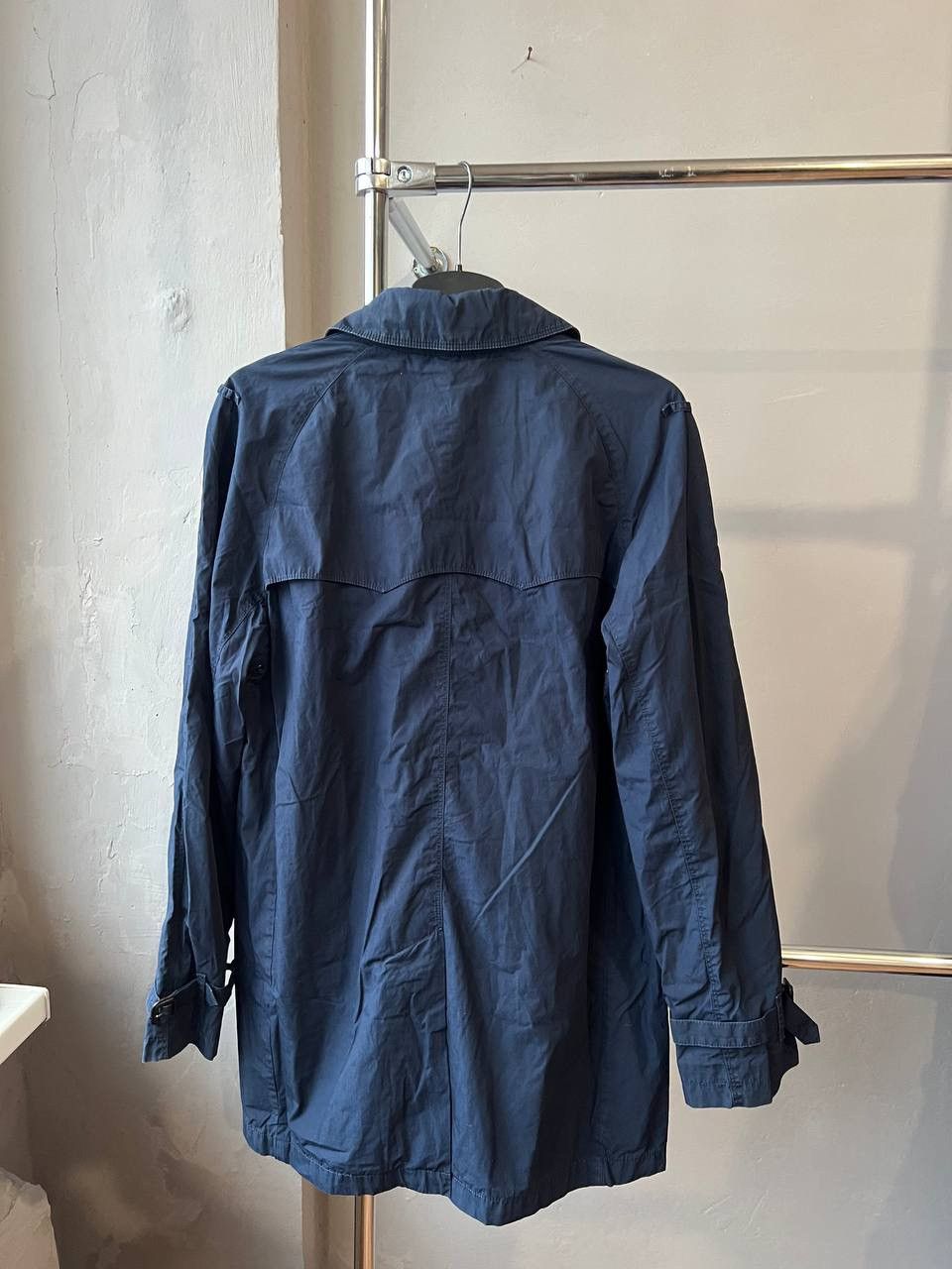 Burberry BURBERRY BRIT SOLID WMN NAVY BUTTON TRENCH COAT JACKET XL Size XL / US 12-14 / IT 48-50 - 18 Thumbnail
