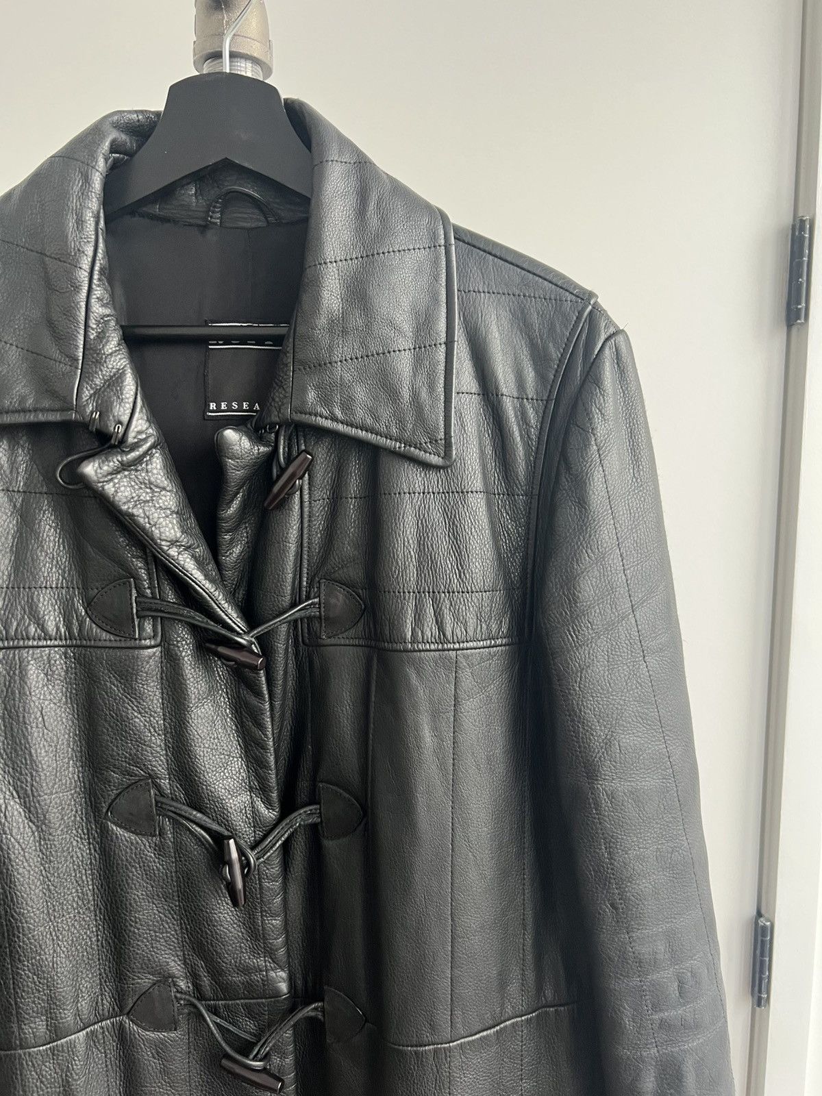 Raf Simons AW99 Leather Duffle Coat Size US M / EU 48-50 / 2 - 2 Thumbnail