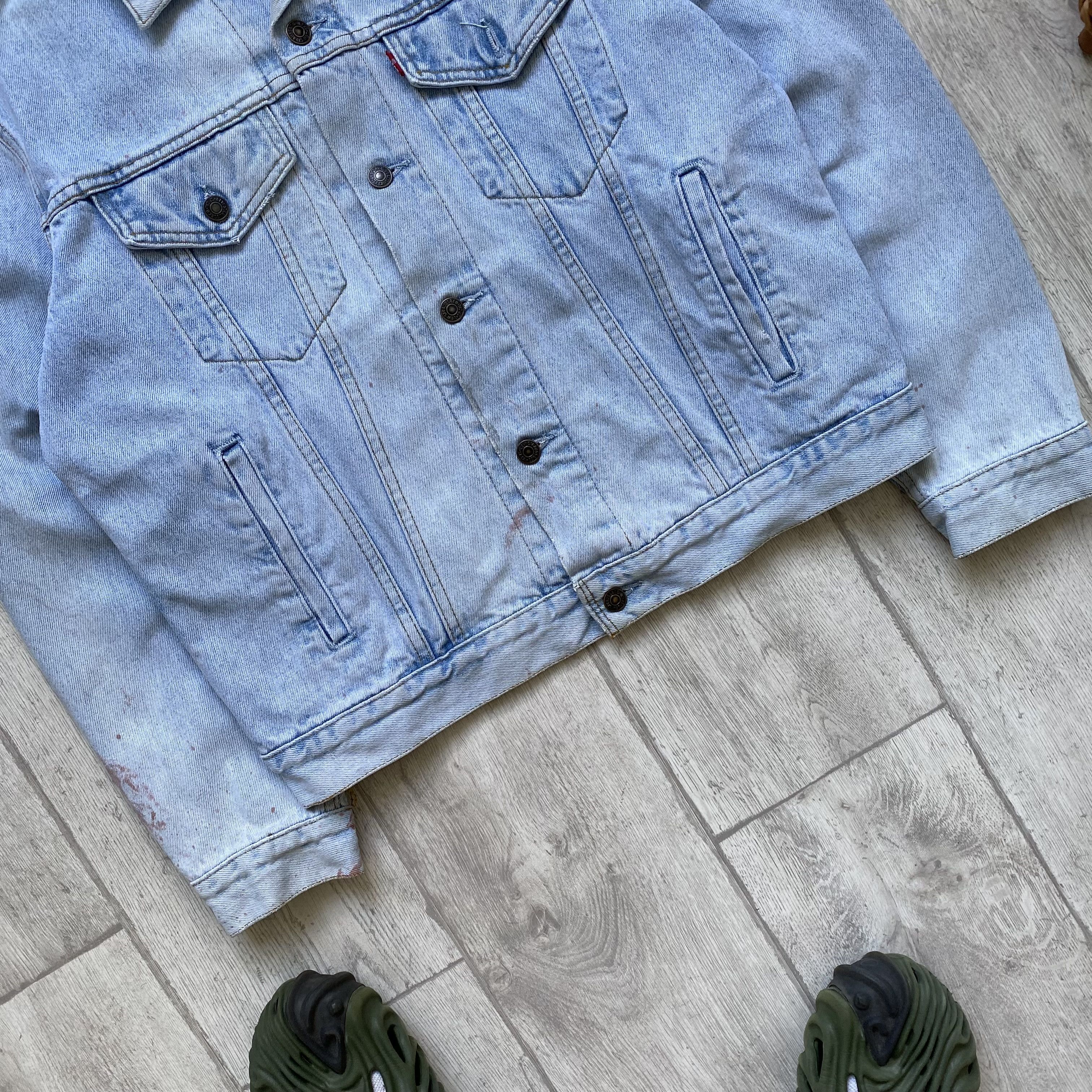 Levi's Vintage Clothing Vintage 90s Trashed Levis denim jacket distressed Usa Size US L / EU 52-54 / 3 - 3 Thumbnail