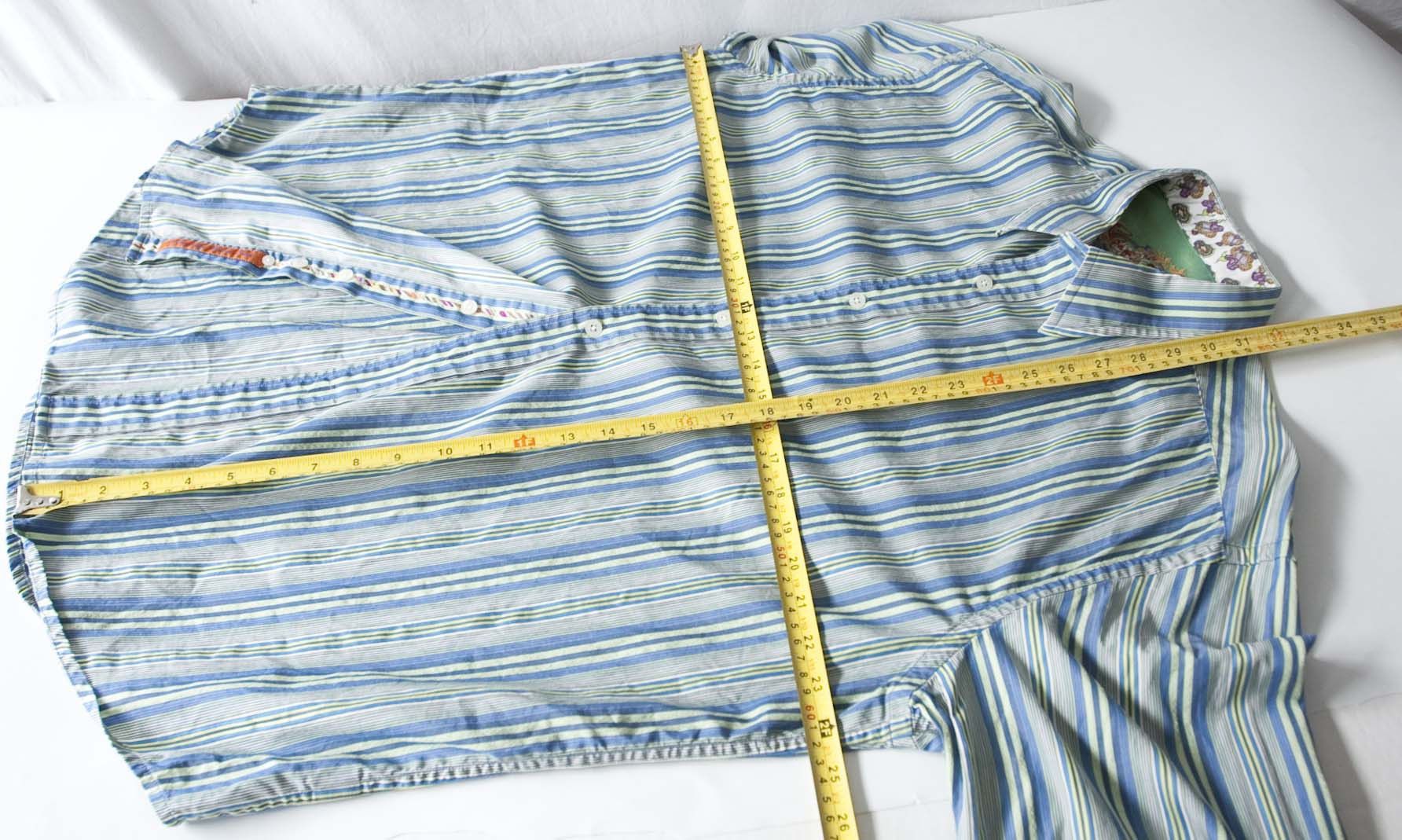 Robert Graham Robert Graham Shirt Stripe Blue / Green Size 2XL Size US XXL / EU 58 / 5 - 5 Thumbnail