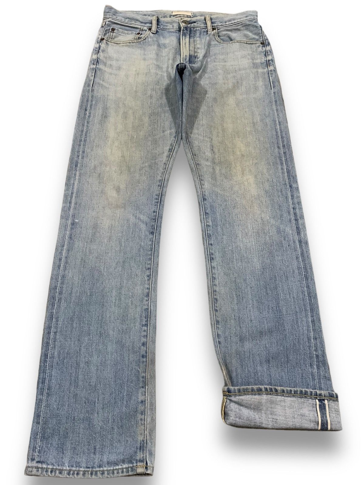 Jun Takahashi Vintage Uniqlo UJ Selvedge Mud Wash Regular Straight Jeans Size US 32 / EU 48 - 1 Thumbnail