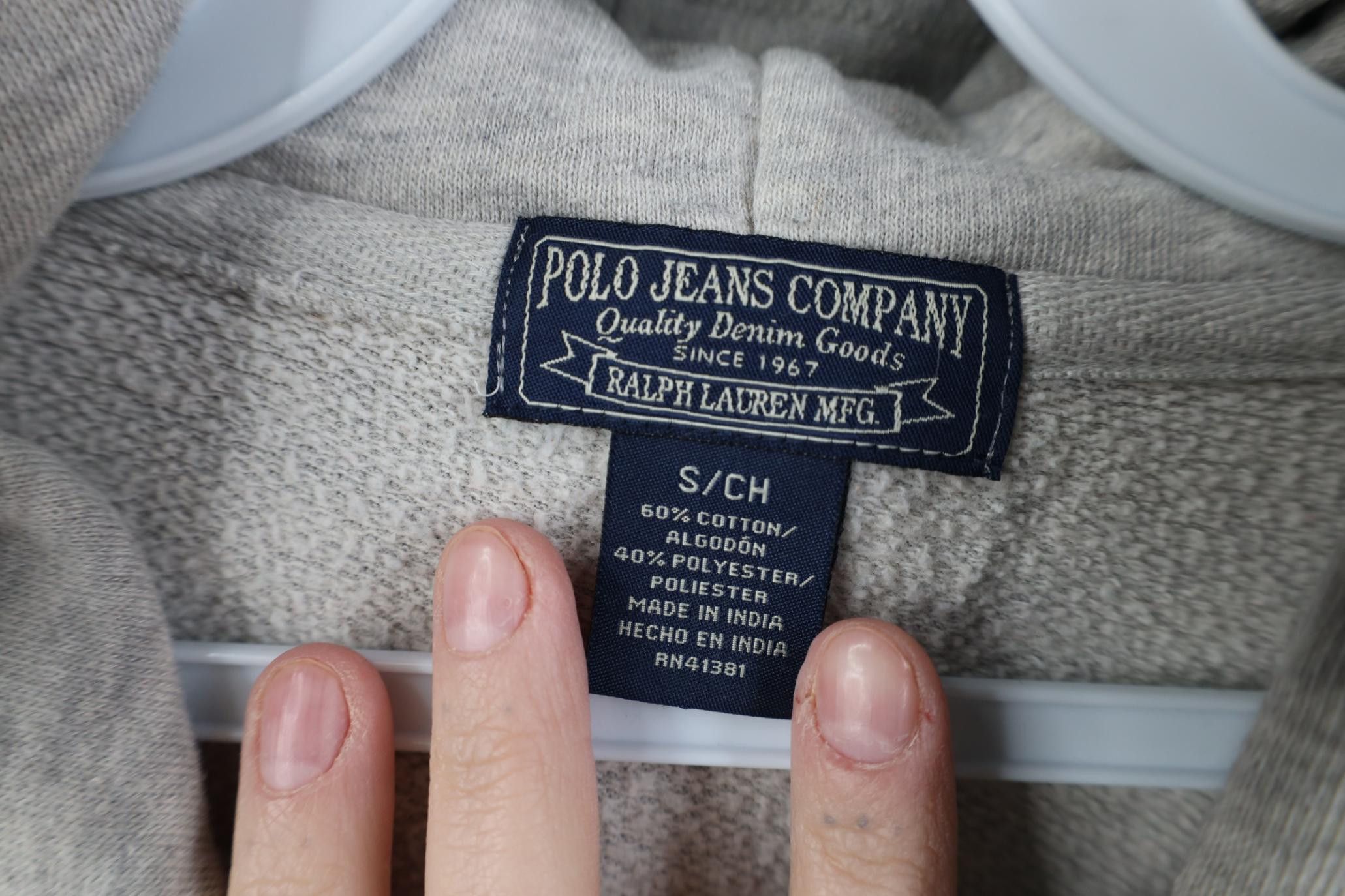 Polo Ralph Lauren Vintage 90s Ralph Lauren Full Zip Hoodie Sweatshirt Gray Size US S / EU 44-46 / 1 - 9 Thumbnail