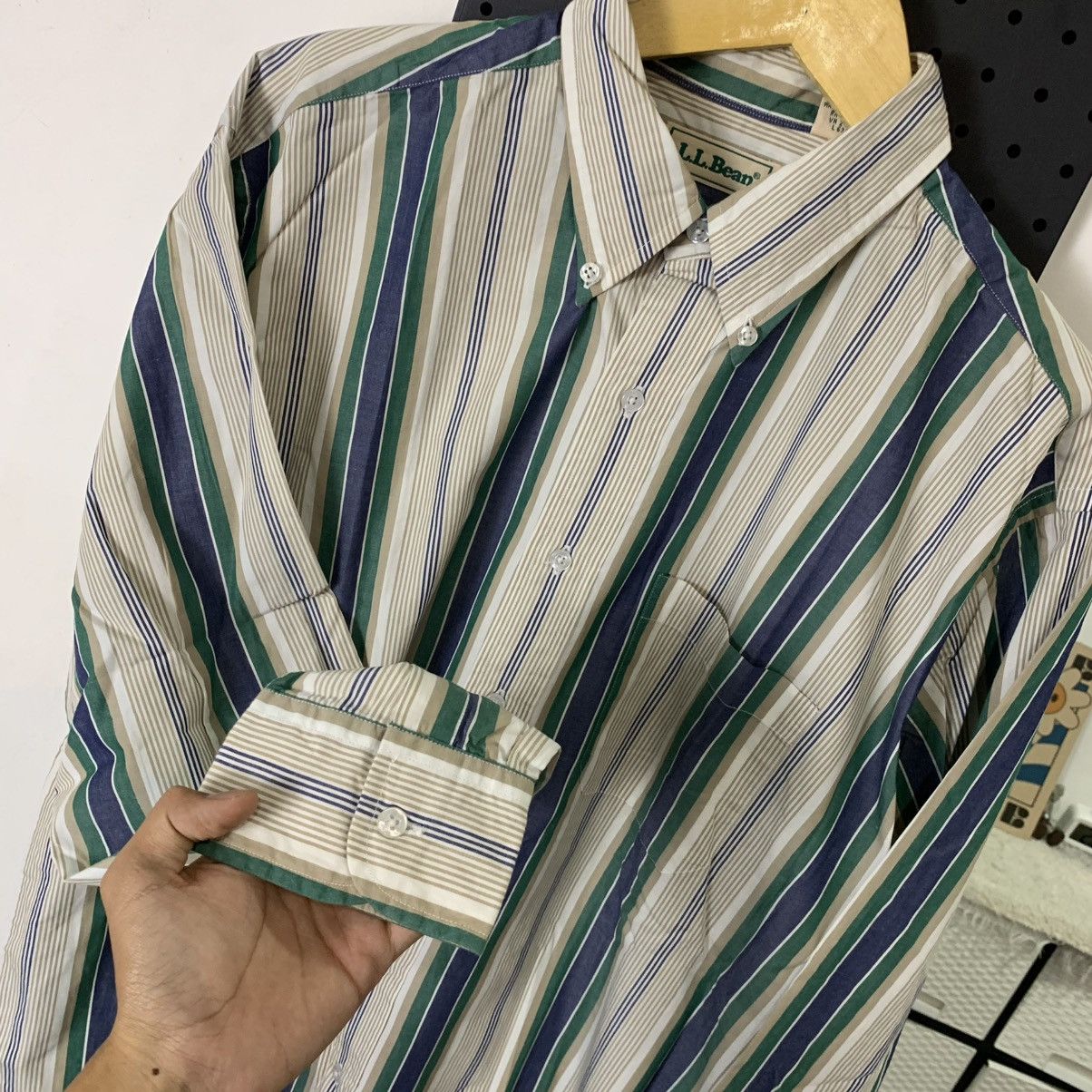 L.L. Bean Vintage L.L. Bean stripe long button down shirt Size US XXL / EU 58 / 5 - 3 Thumbnail