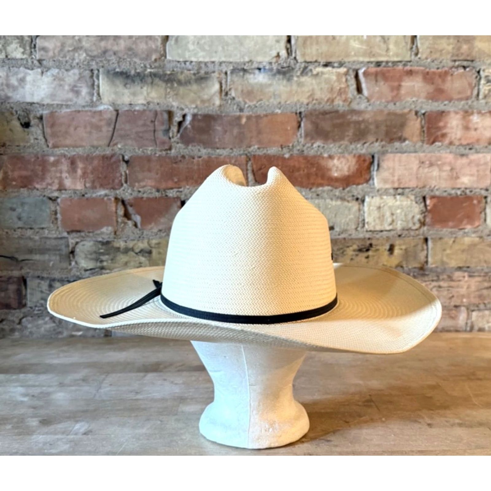 Vintage VINTAGE Resistol Hat Mens 7 3/4 Beige VTG Self Conforming 8XX Long Oval Woven Straw Cowboy Size Size ONE SIZE - 3 Thumbnail