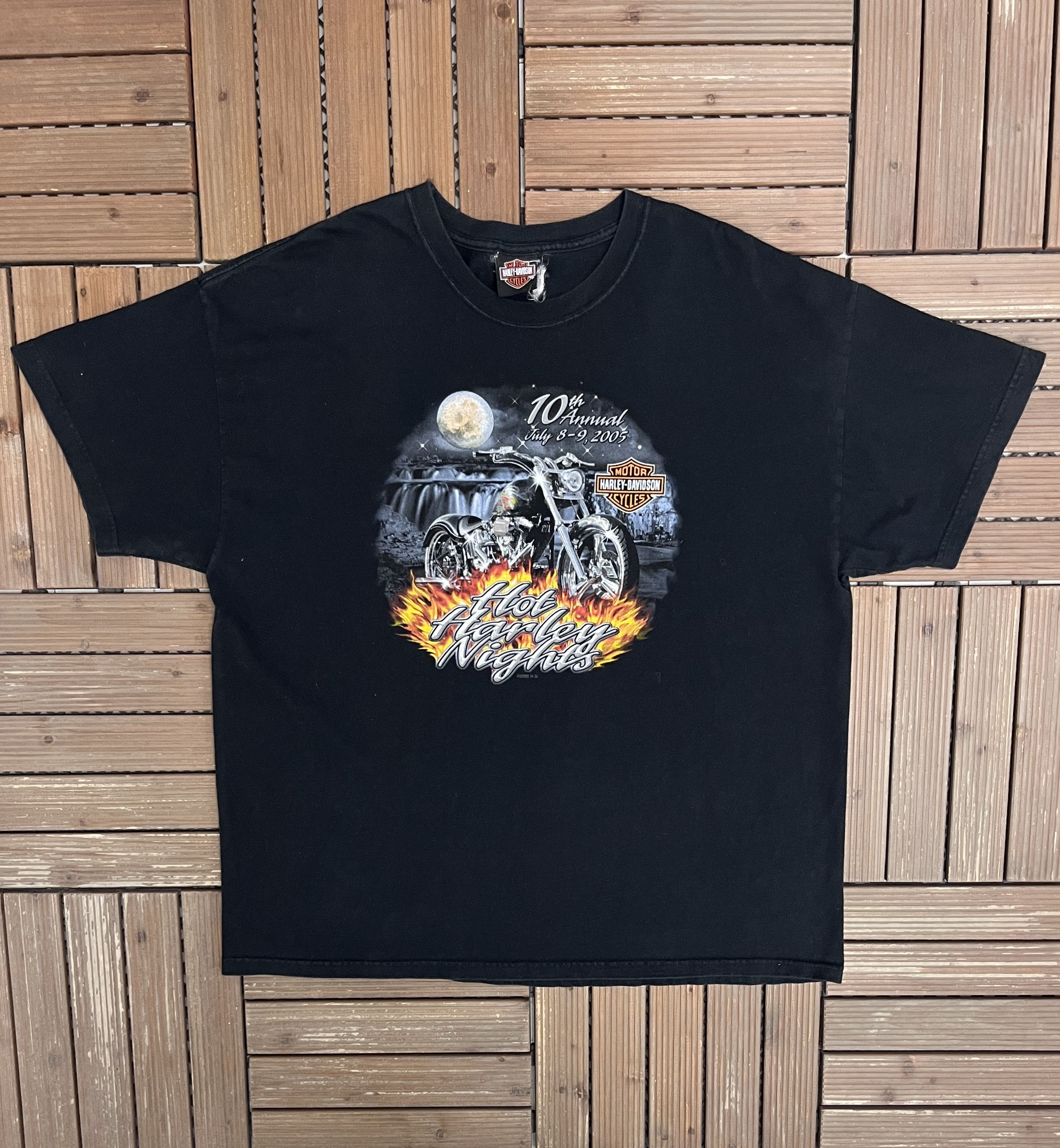 Vintage Harley Davidson 10th Annual Hot Harley Nights Vintage Tee Size US XXL / EU 58 / 5 - 1 Thumbnail