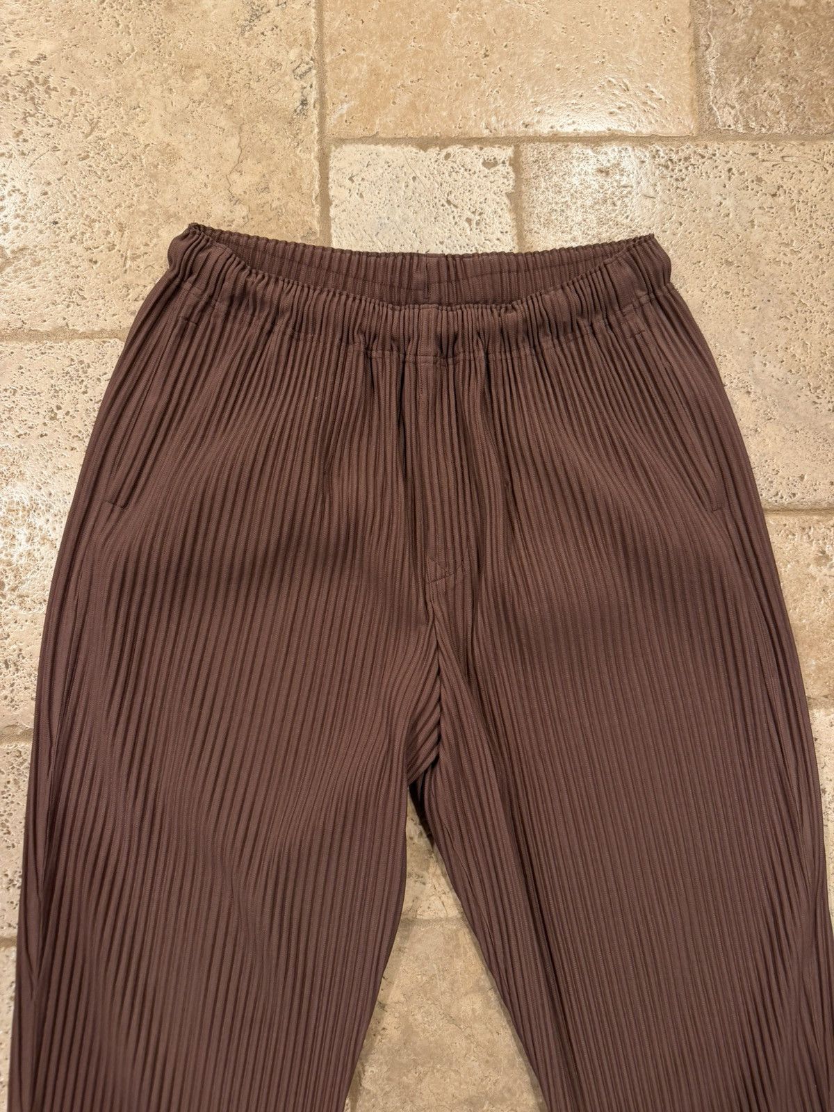 Homme Plisse Issey Miyake Homme Plisse Issey Miyake Pleated Brown Trouser Pants Size US 34 / EU 50 - 3 Thumbnail