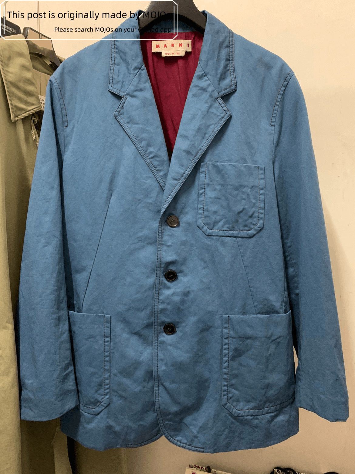 Marni Sz 38 Marni Baby Blue Working Jacket Size US M / EU 48-50 / 2 - 1 Thumbnail