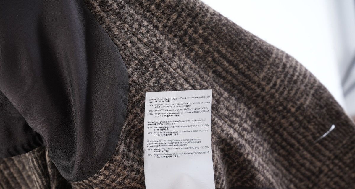 Hugo Boss HUGO BOSS MENS Blazer Jacket brown wool checked 50 Size 44R - 6 Thumbnail