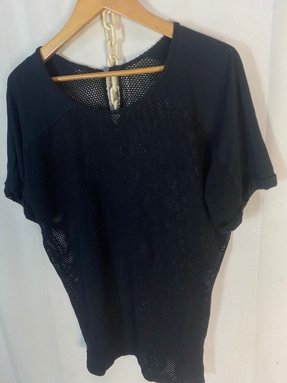 Designer Paci s.r.l Italy designer net blouse shirt Size L / US 10 / IT 46 - 2 Thumbnail