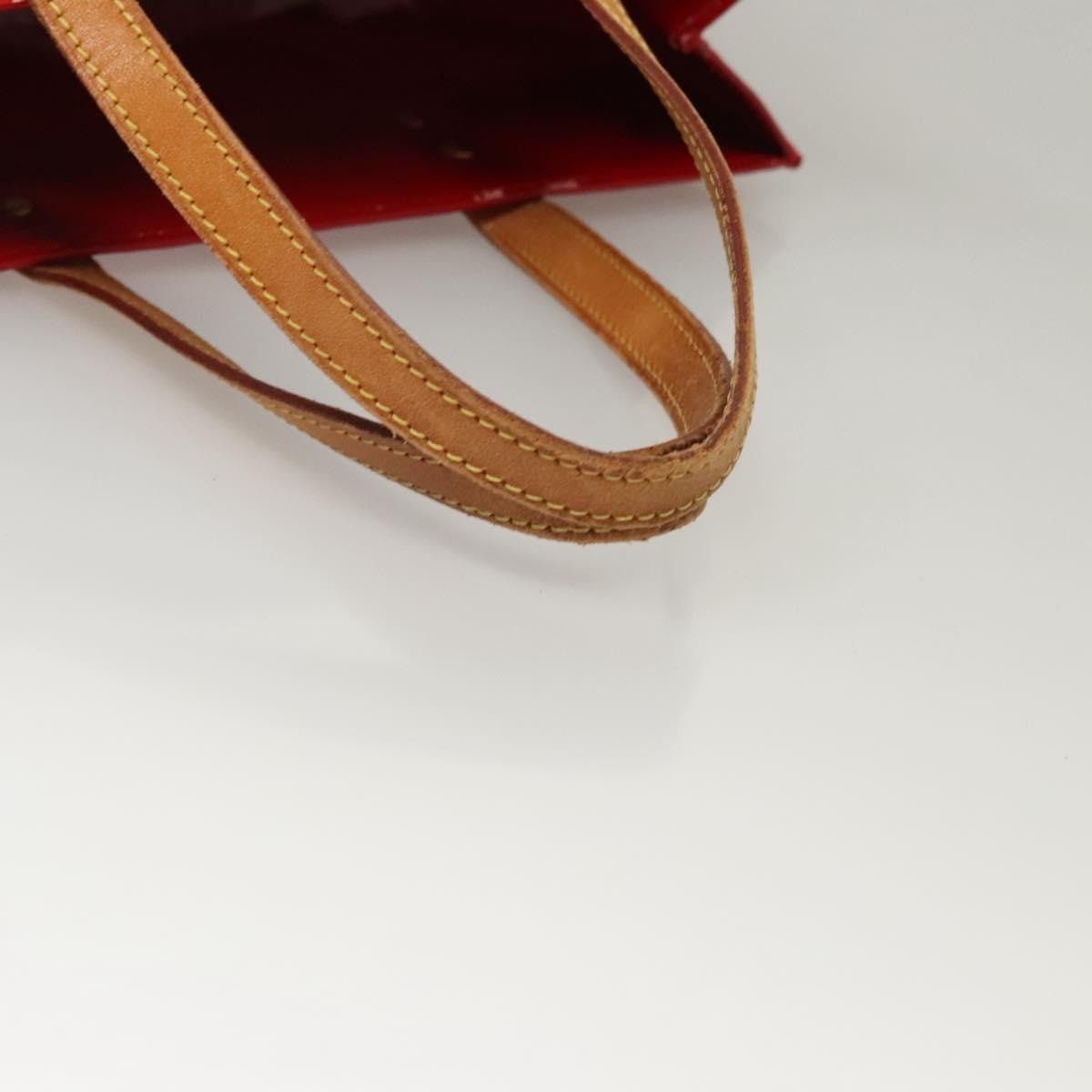 Louis Vuitton LOUIS VUITTON Monogram Vernis Reade MM Hand Bag Red Rouge Size ONE SIZE - 8 Thumbnail