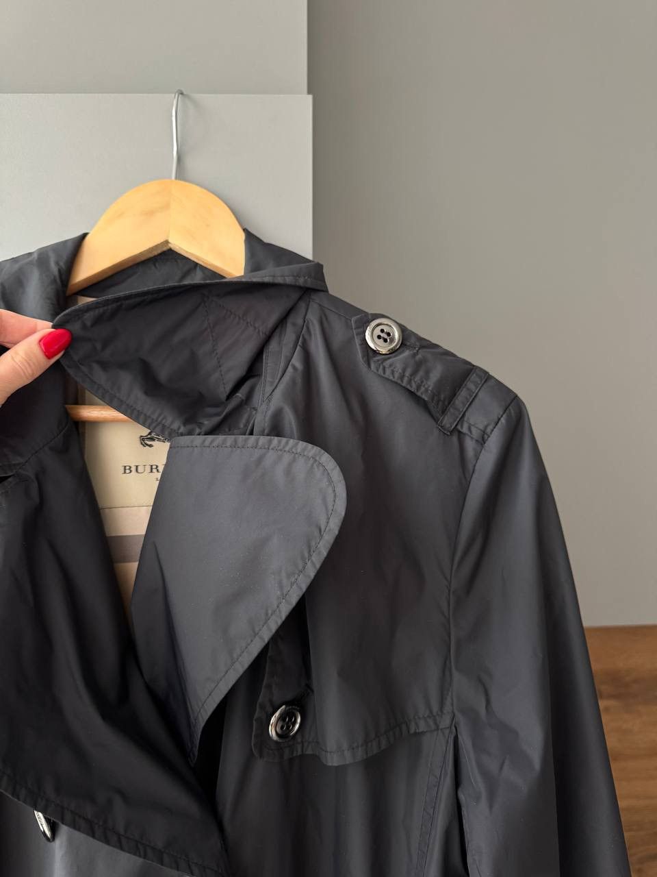 Burberry Burberry London Nylon Nova Check Belted Hooded Trench Coat Size XL / US 12-14 / IT 48-50 - 7 Thumbnail