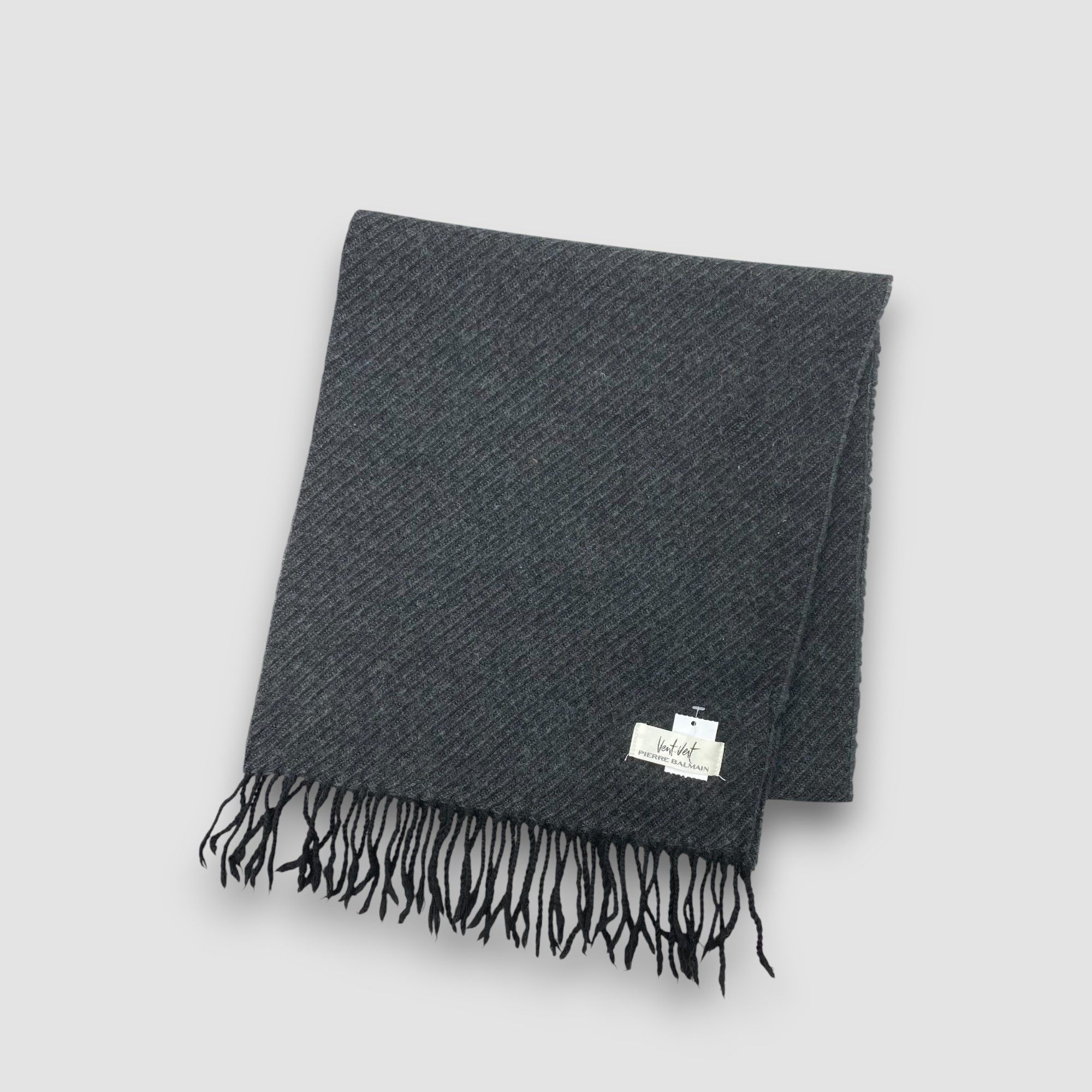 Japanese Brand Vintage Pierre Balmain Scarf Muffler Wool Winter Scarves Size ONE SIZE - 3 Thumbnail