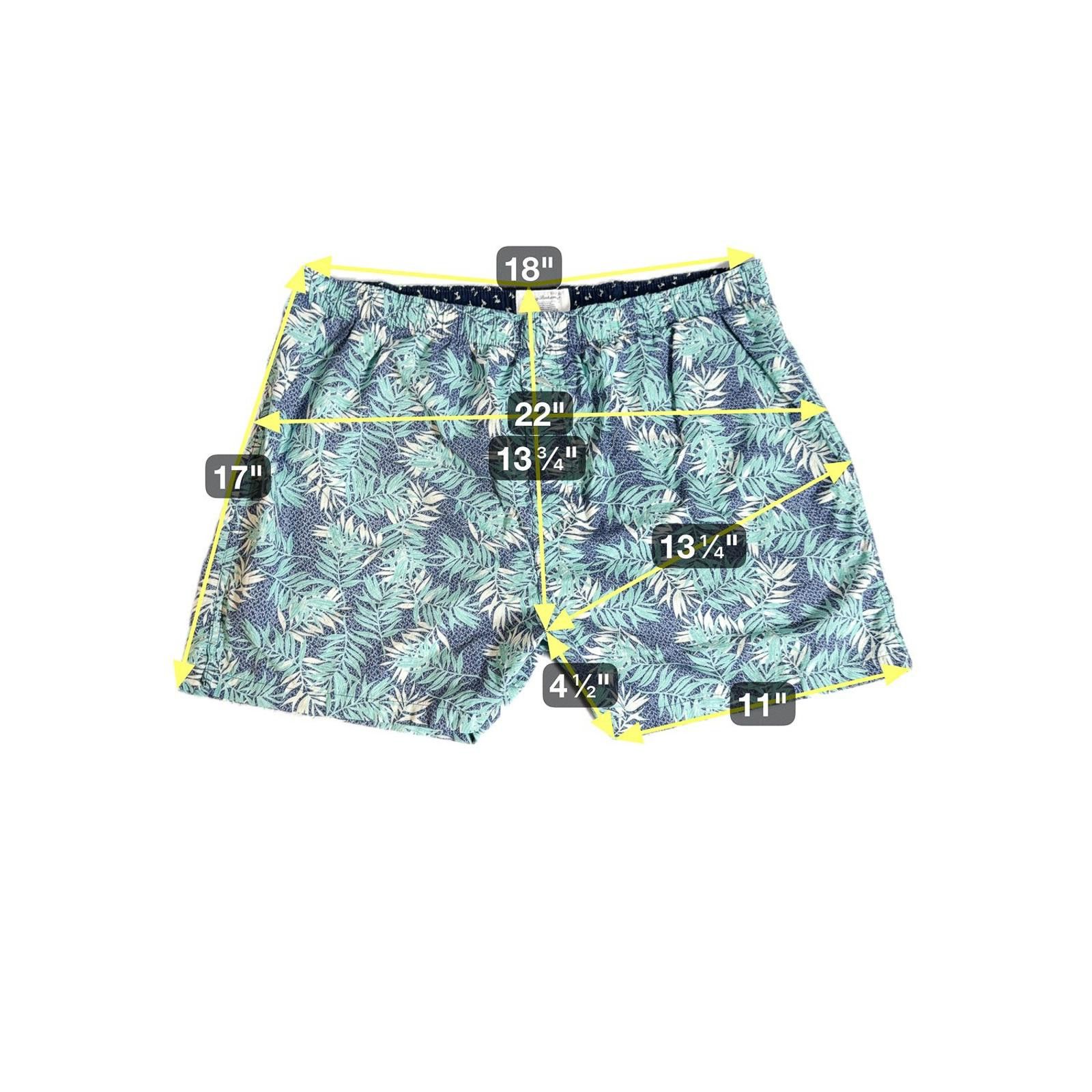 Tommy Bahama Tommy Bahama Shorts Mens XL Blue Palm Print Swim Trunks Size US 36 / EU 52 - 7 Thumbnail