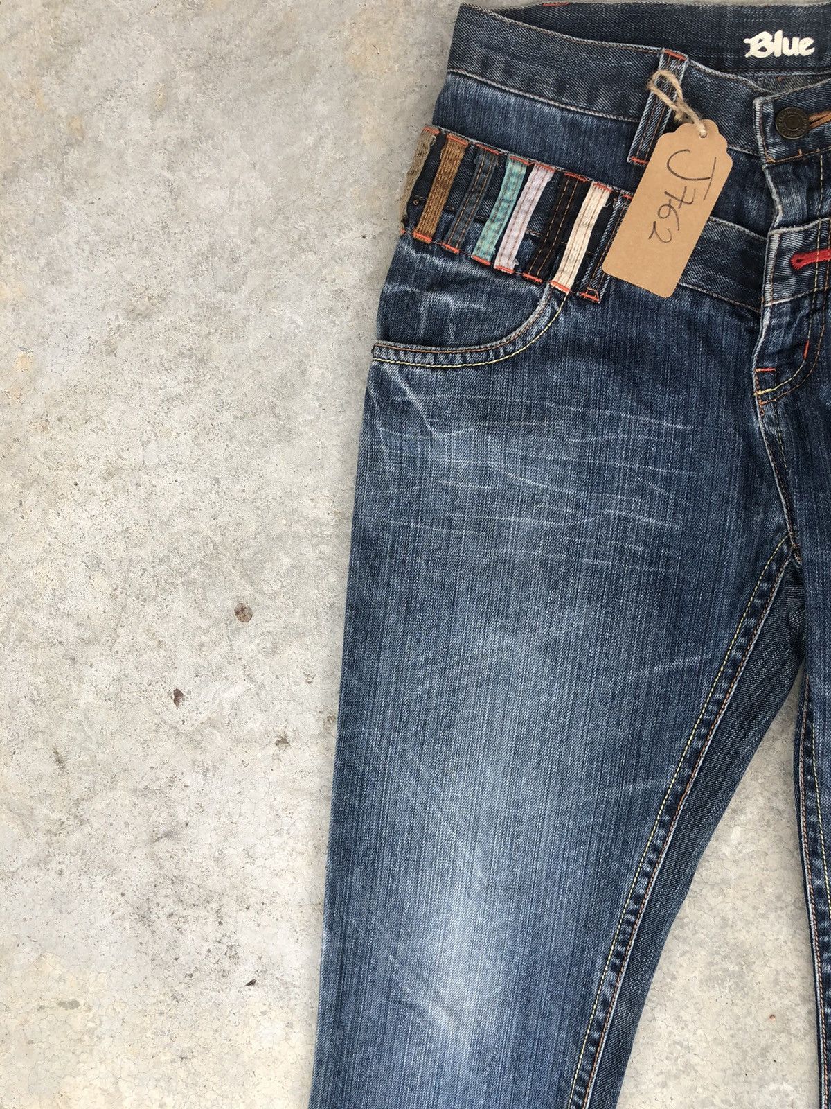 Hysteric Glamour Japanese Blue Spencer Double Waist Distressed Jeans Size US 32 / EU 48 - 4 Thumbnail