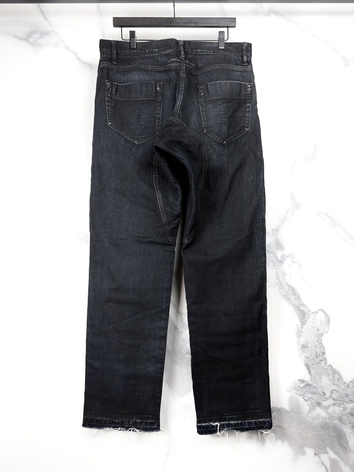 Rick Owens SS05 Rick Owens Scorpio Margiela Waxed Coated Denim Jeans Size US 34 / EU 50 - 2 Thumbnail
