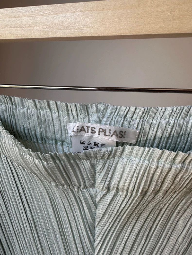 Issey Miyake Issey Miyake size:2 Mint green pleated trousers Size 32" / US 10 / IT 46 - 3 Thumbnail