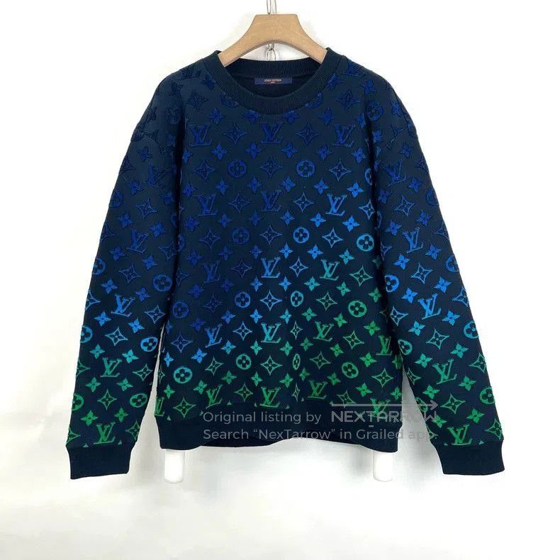Louis Vuitton Louis Vuitton Blue Green Gradient Sweatshirt. Size US XXL / EU 58 / 5 - 1 Thumbnail