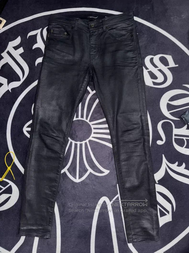 Saint Laurent Paris Saint Laurent Paris Heavy Coated Wax-Dyed Basic Denim Jean Size US 31 - 1 Thumbnail