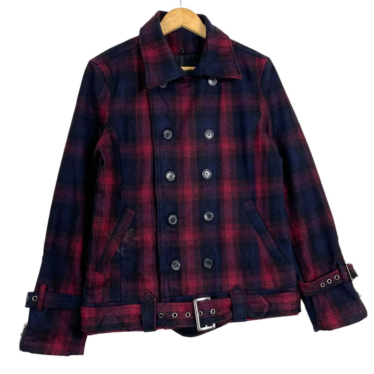 Hysteric Glamour × If Six Was Nine × Japanese Brand 💥NEUTRAL INFINITY BONDAGE TARTAN WOOL JACKET Size US M / EU 48-50 / 2 - 3 Thumbnail