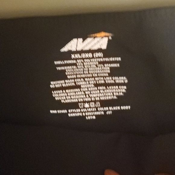 Avia Avia Black w Design and See-thru calf Sz. 2XL Leggings Size 38" / US 16 / IT 52 - 3 Thumbnail