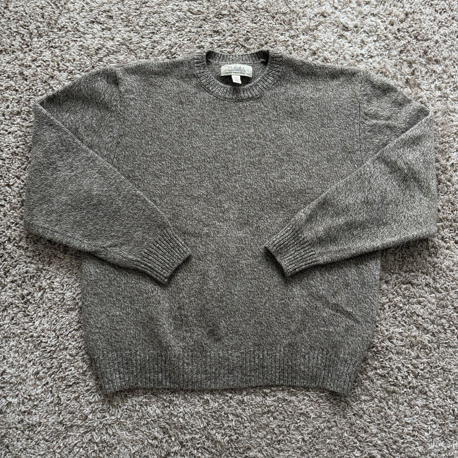 Cabelas Cabelas Pullover Sweater Wool Nylon Blend Crew Neck Brown Size US L / EU 52-54 / 3 - 1 Thumbnail