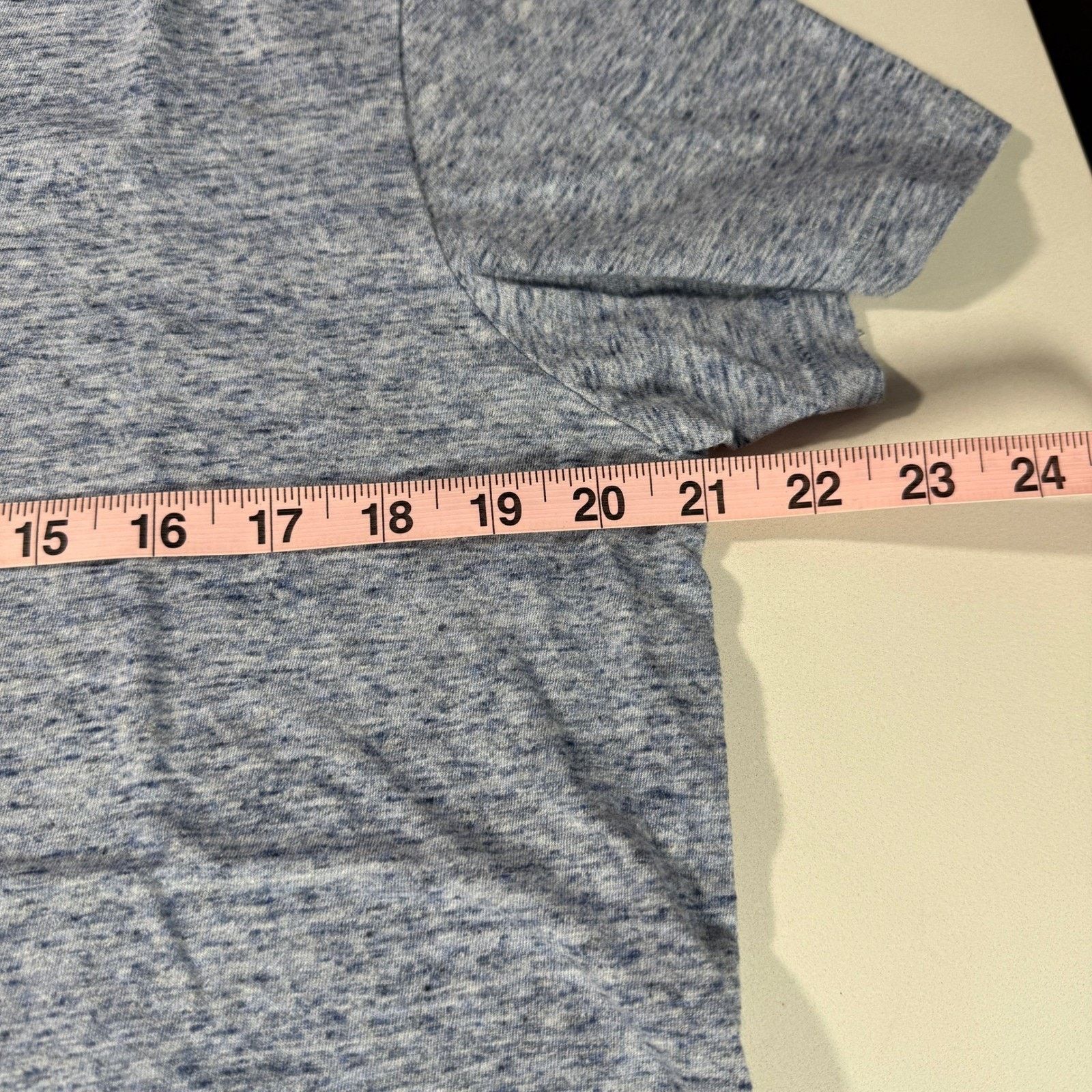 Express EXPRESS Men's Henley V Neck T-Shirt Blue Heathered Size L Size US L / EU 52-54 / 3 - 8 Thumbnail