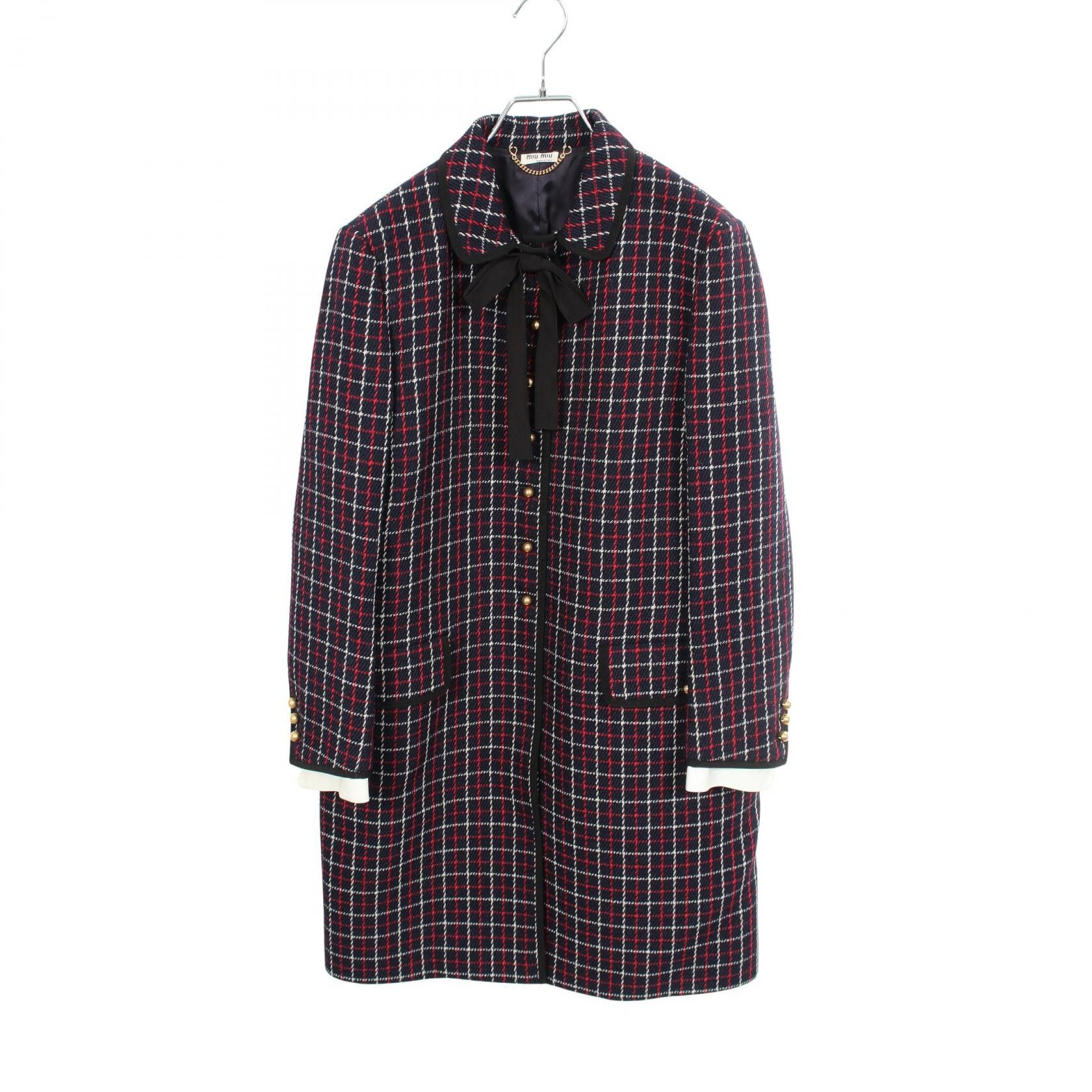 Miu Miu Miu Miu Miu Miu Wool Coat Textile Outerwear MS1749 DUTY FREE for USA Size ONE SIZE - 1 Thumbnail