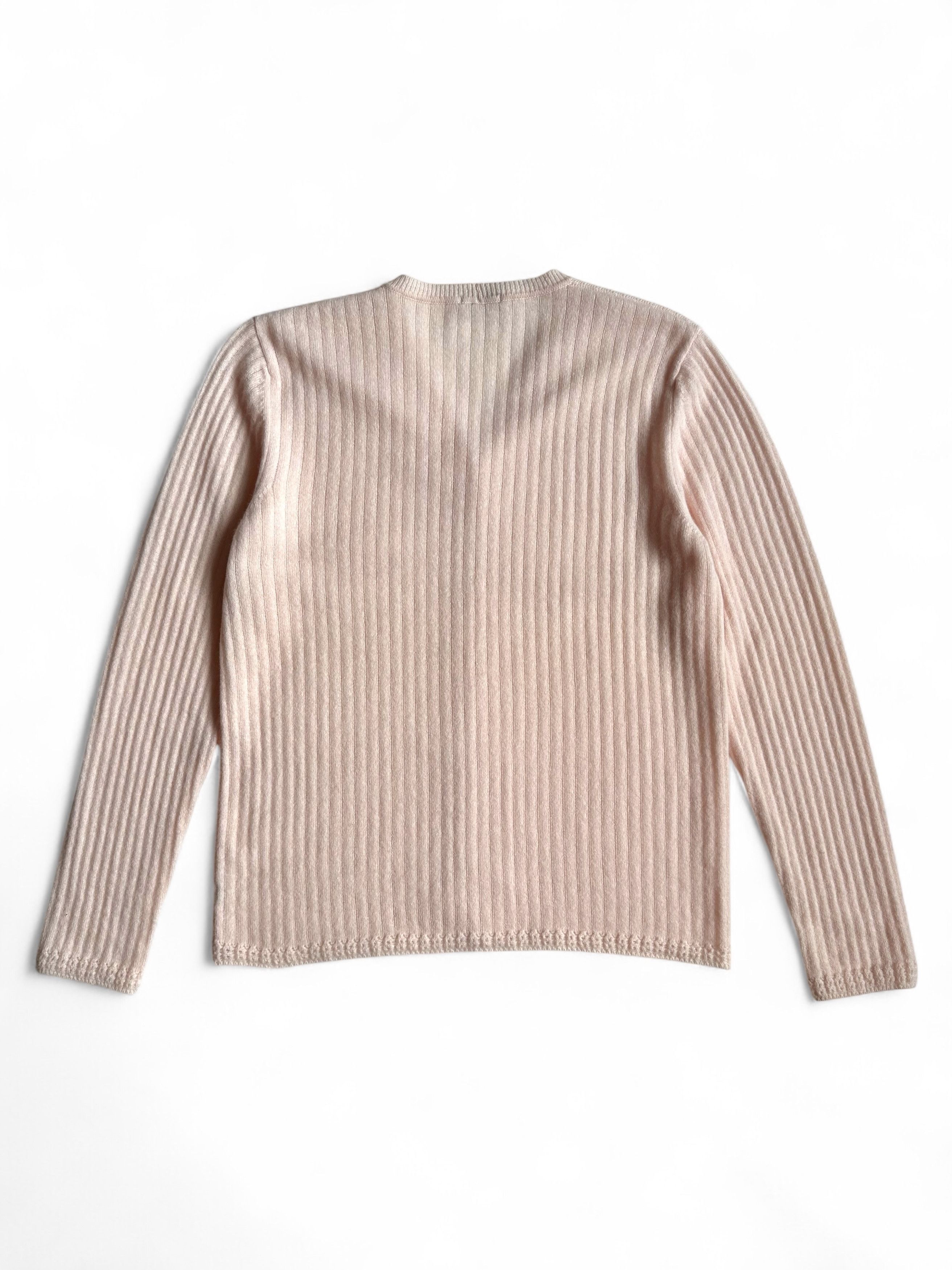 Malo Malo Cashmere Ribbed Cardigan Sweater (M-L) Size M / US 6-8 / IT 42-44 - 5 Thumbnail