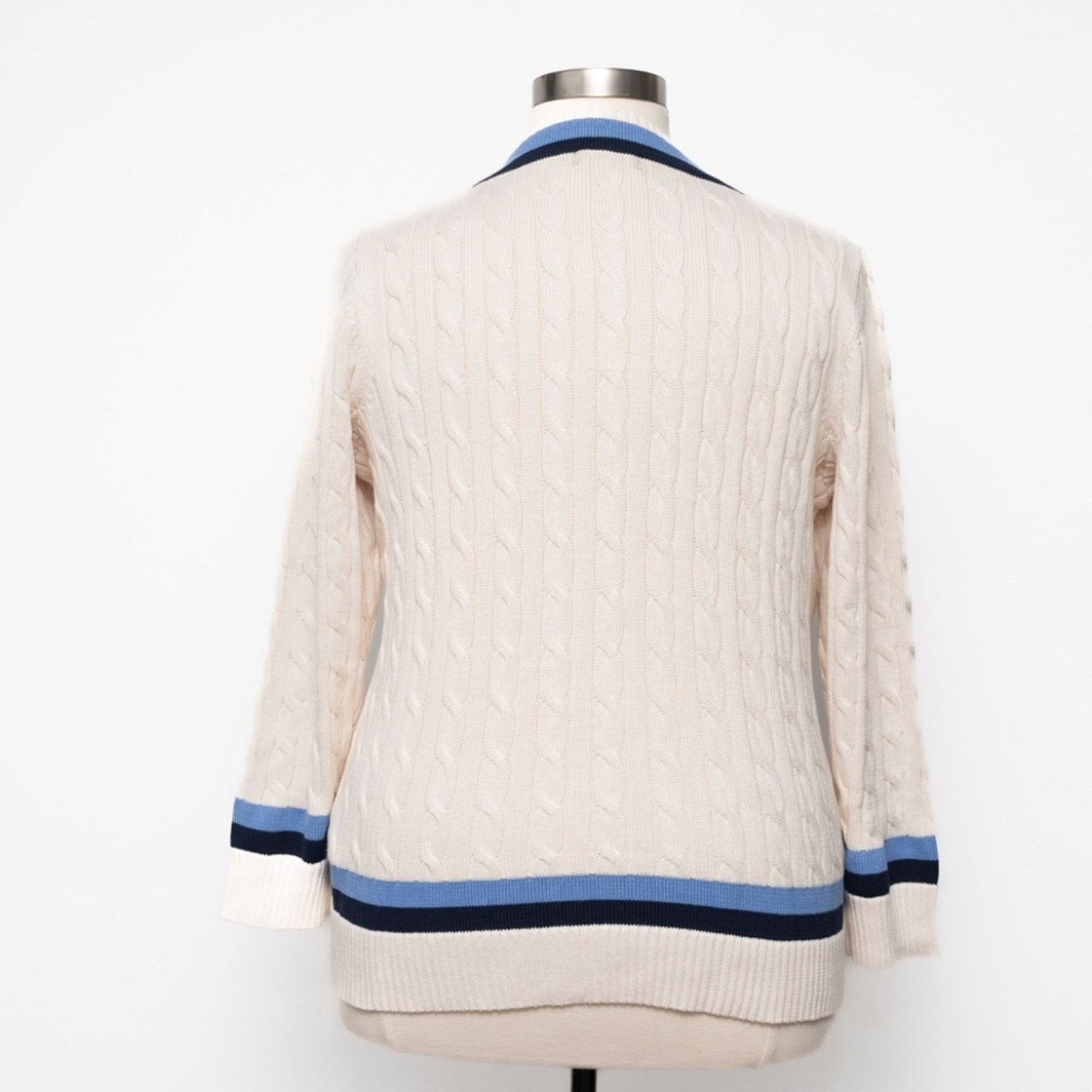 Lauren Ralph Lauren Lauren Ralph Lauren. New! Cable-Knit Logo Cricket Sweater. Size XXL / US 16-18 / IT 52-54 - 2 Thumbnail