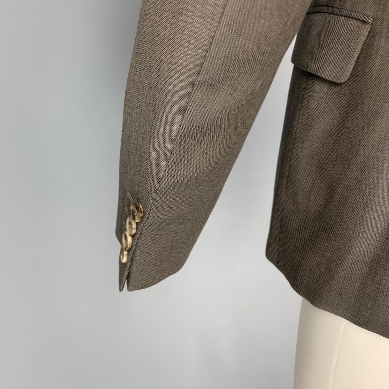 Calvin Klein Size 36 Grey Wool Notch Lapel Sport Coat Size 36R - 4 Thumbnail