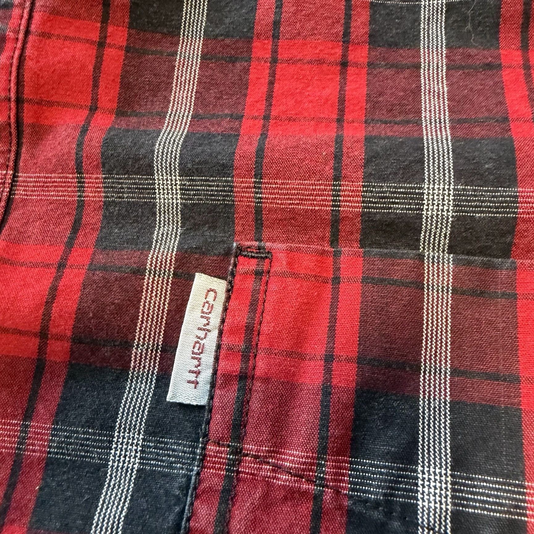 Carhartt Carhartt Shirt Button-Up Plaid Red Black XXL Tall Relaxed Fit Men’s 2XLT Cotton Button Down Casual Workwear Size US XXL / EU 58 / 5 - 4 Thumbnail