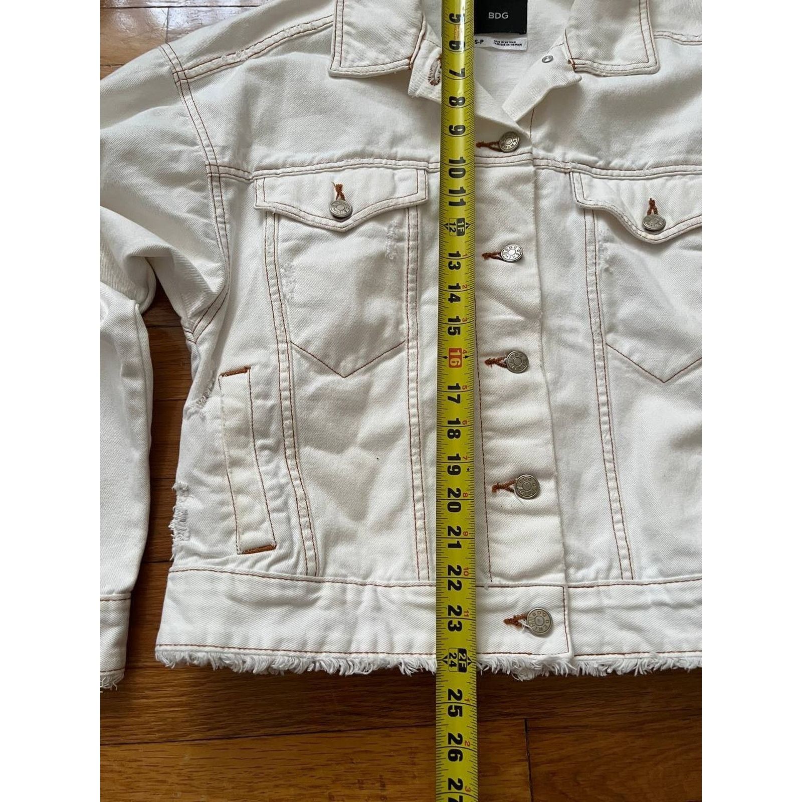 Bdg Urban Outfitters BDG Oversized White Jean Jacket S/P A002045 Size S / US 4 / IT 40 - 3 Thumbnail