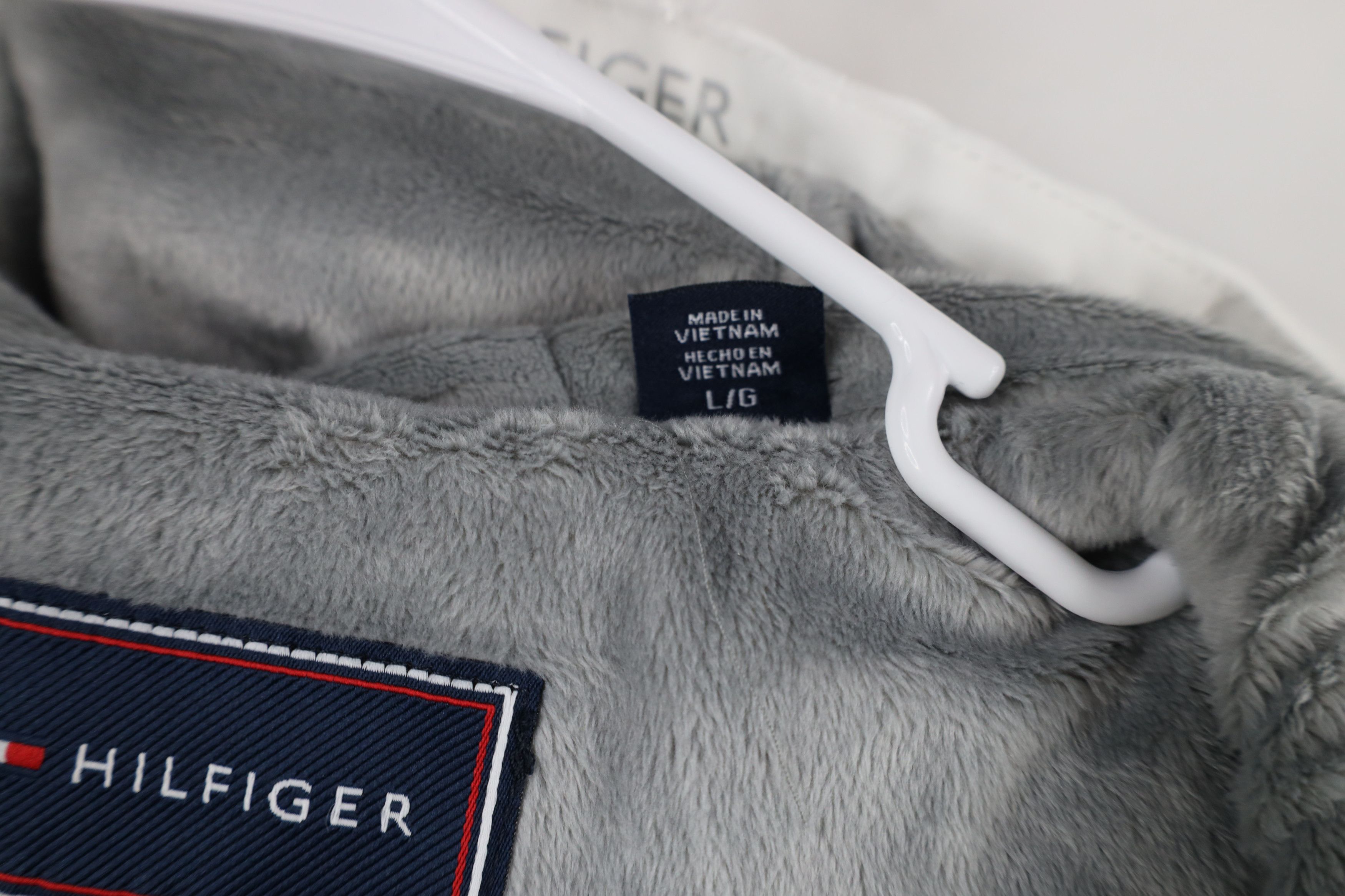 Tommy Hilfiger × Vintage New Tommy Hilfiger Fleece Lined Full Zip Hooded Jacket White Size L / US 10 / IT 46 - 10 Thumbnail