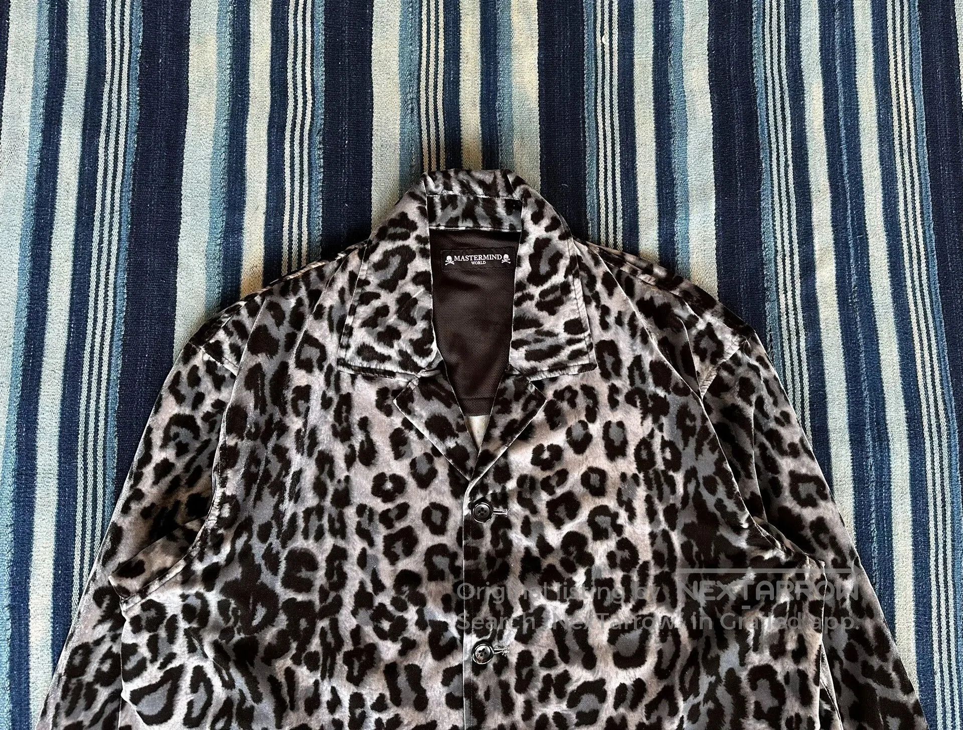 Mastermind Japan leopard print embroidered velvet jacket MMJ. Size US M / EU 48-50 / 2 - 3 Thumbnail